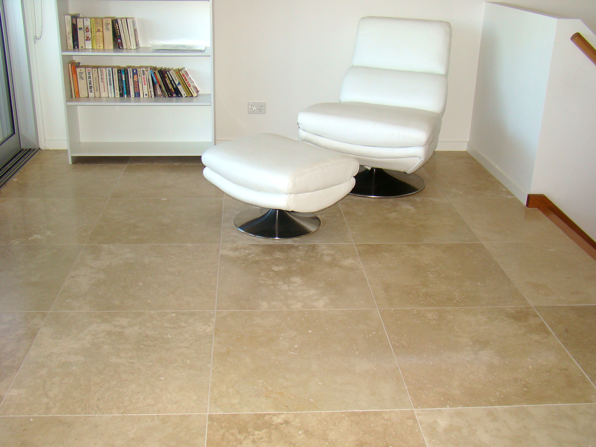 Filled and Honed Ivory Travertine