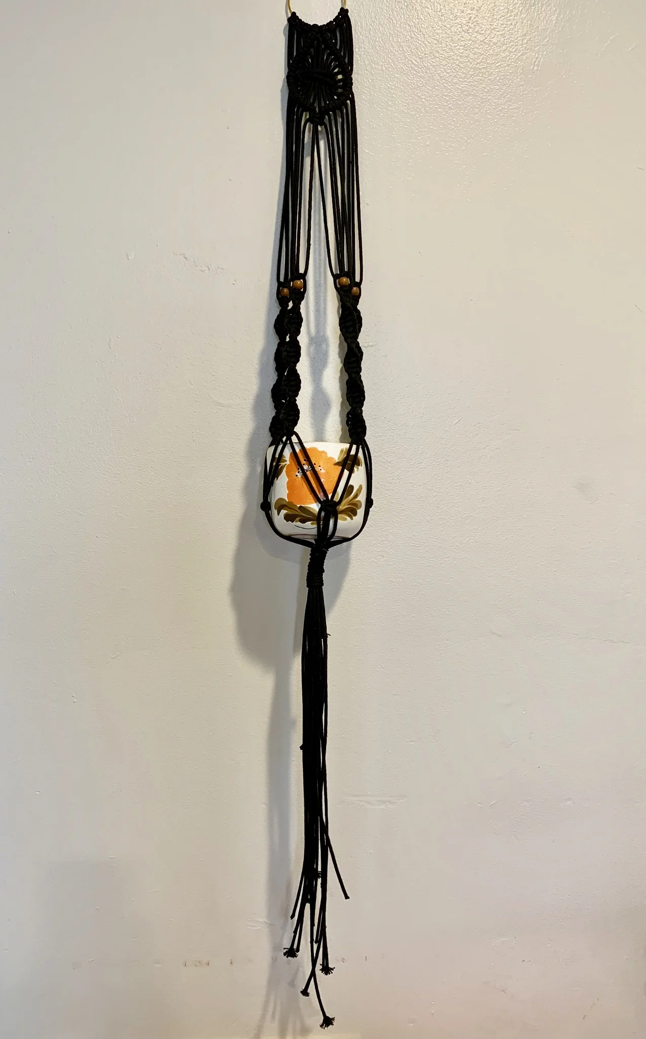 Black Macrame Plant Hanger