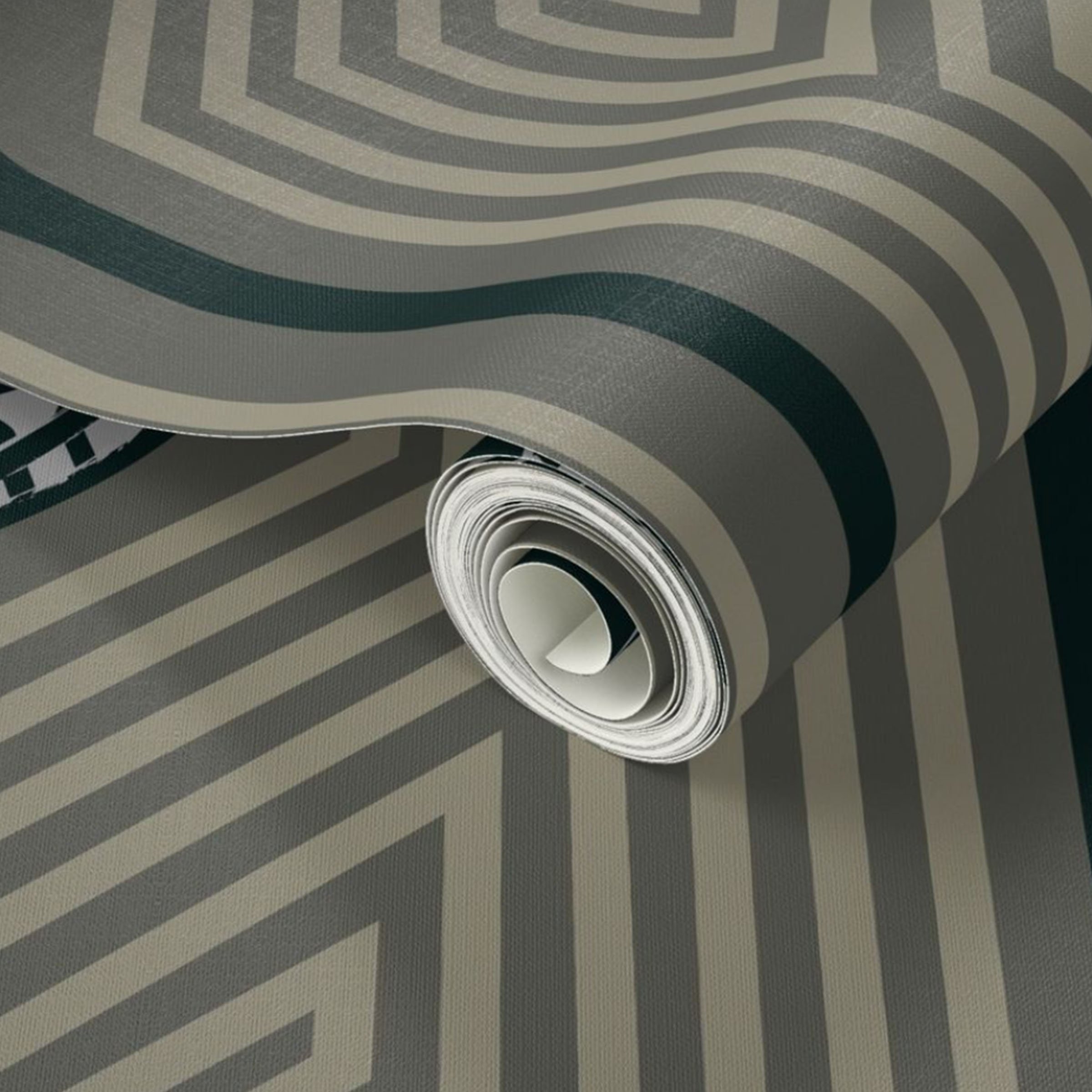 Complex Flavors Technoflower Garden Muddy Olive wallpaper roll