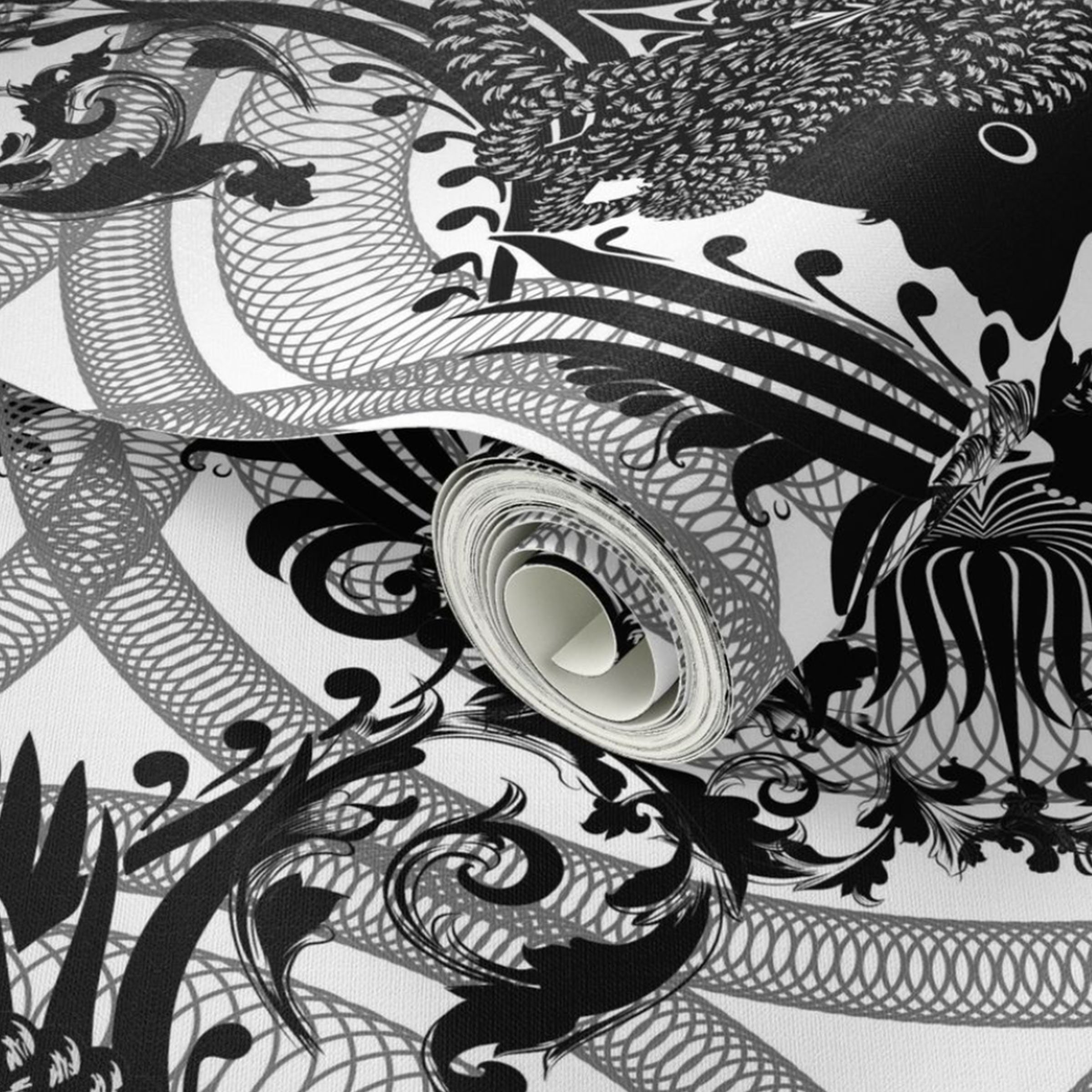 Complex Flavors Braided Majesty Ebony and Ice wallpaper roll