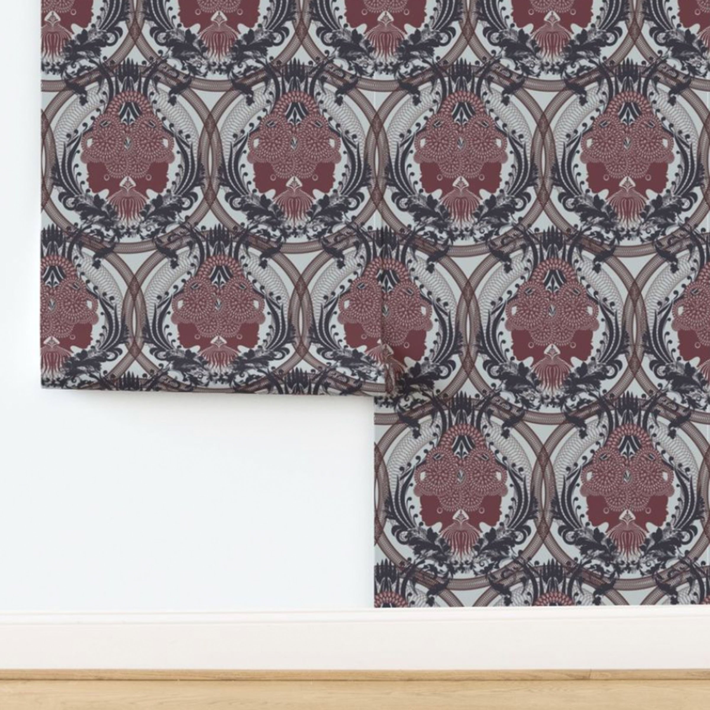 Complex Flavors Braided Majesty Velvet Ember wallpaper