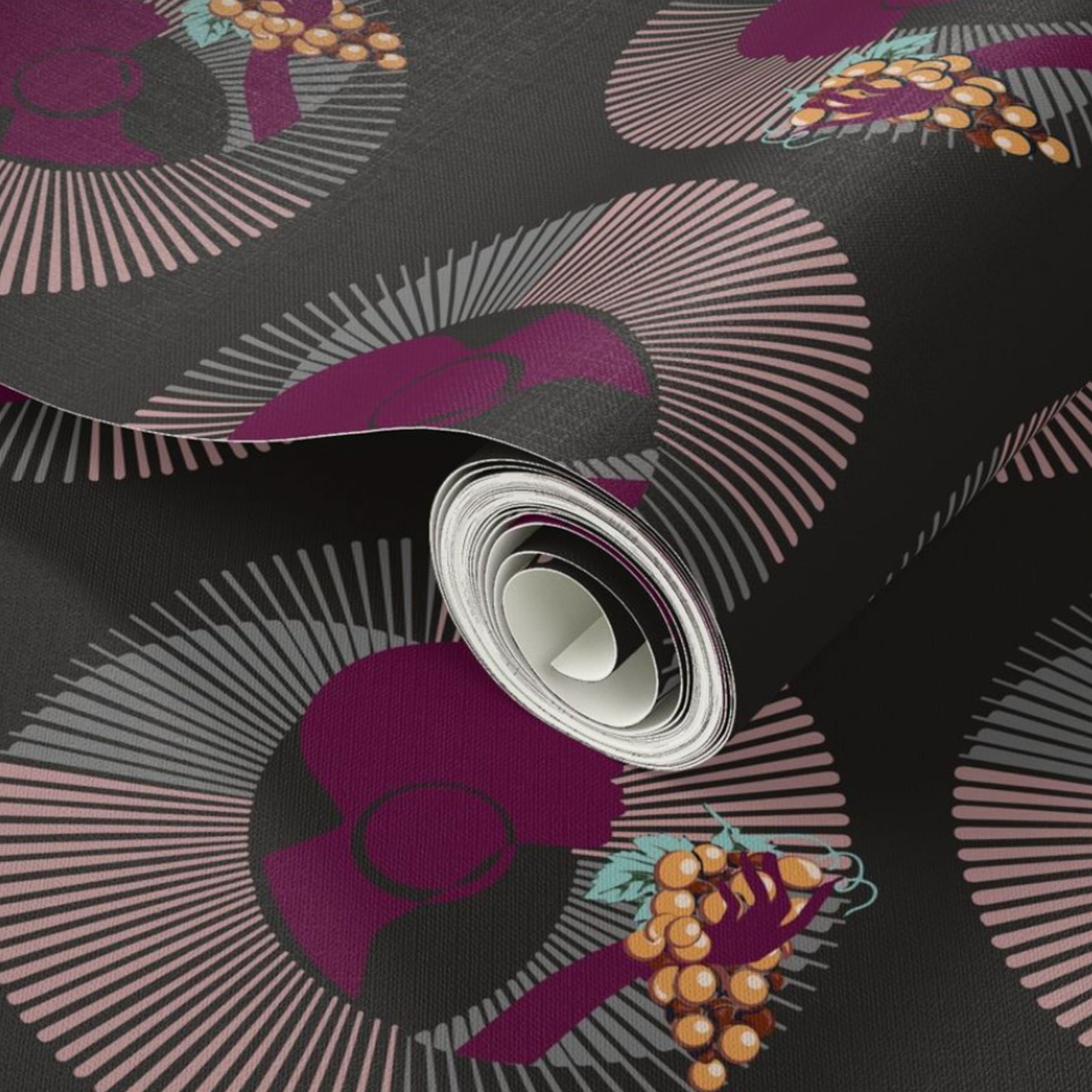 Complex Flavors Regal Dopeness Muted Jewel Tones wallpaper roll