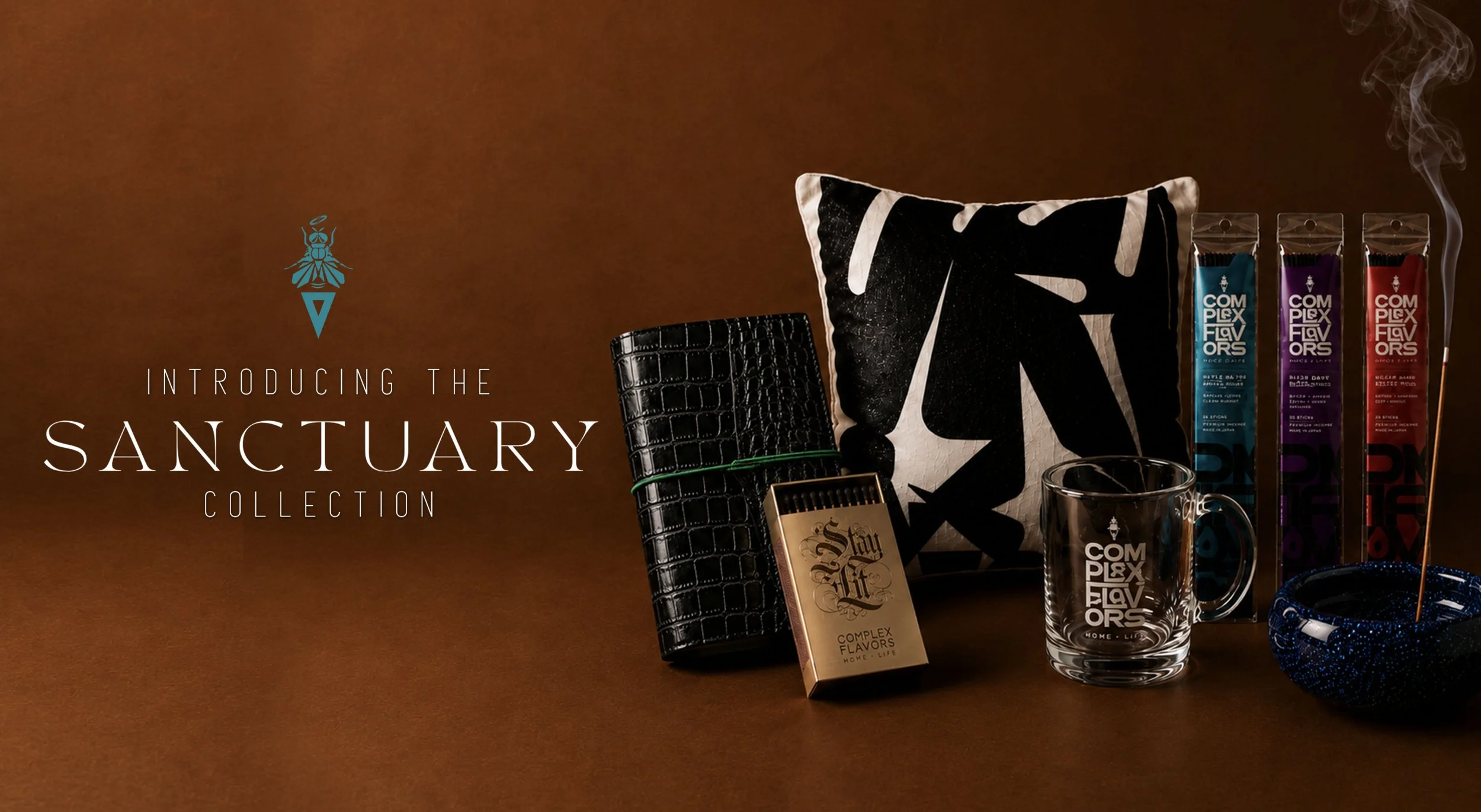 The Sanctuary Collection by Complex Flavors Home + Life blends luxury home décor, artisan incense, journals, and lifestyle accessories designed to bring culture, wellness, and soulful living into everyday rituals.