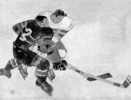 Tsuguharu Foujita, "Ice Hockey"