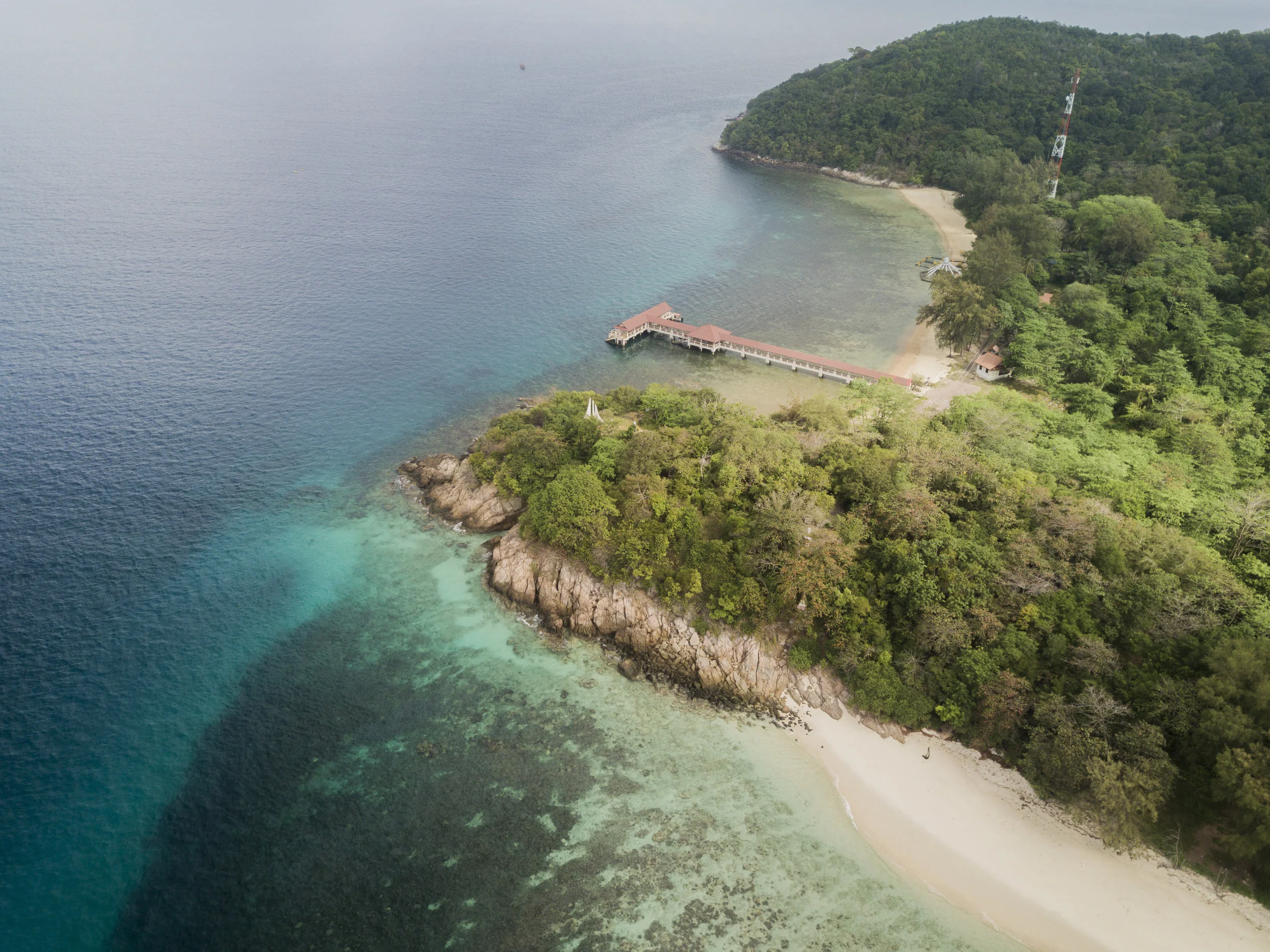 Pulau Bidong's empty beaches in 2018