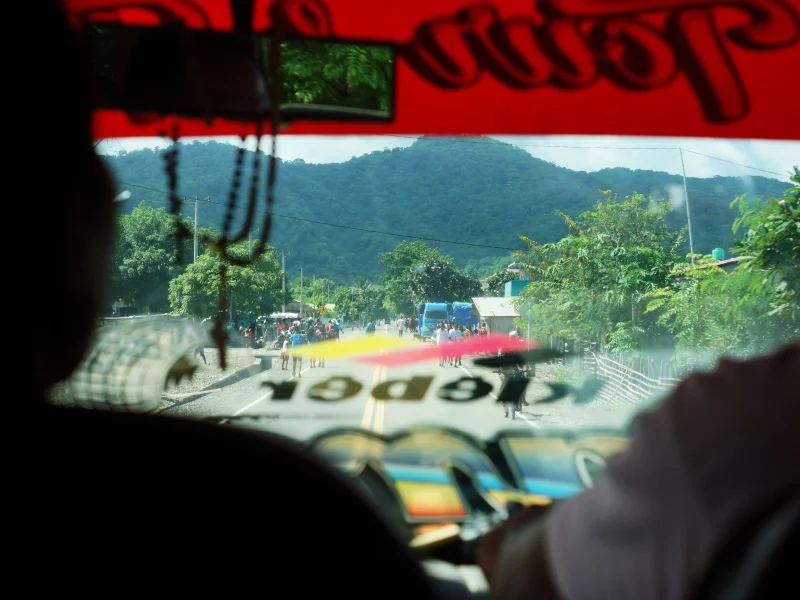 Inside the Paradise minivan, from Dali to Kupang. 