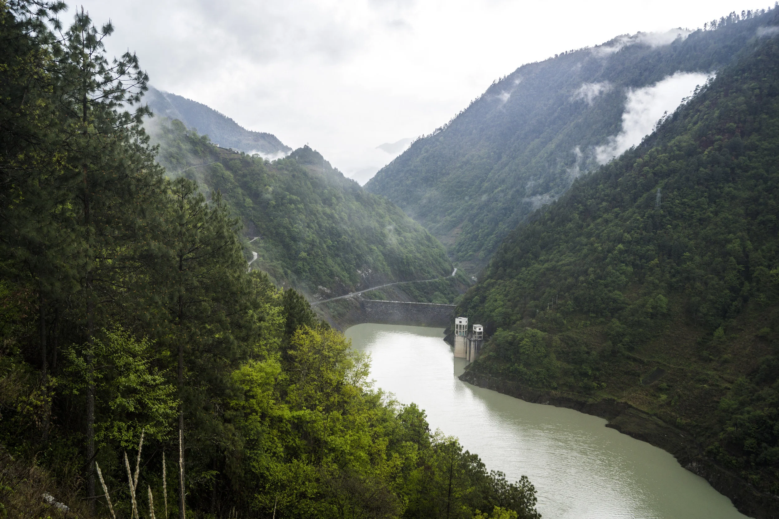 The dam: a dramatic intervention in a hitherto unspoiled township. 