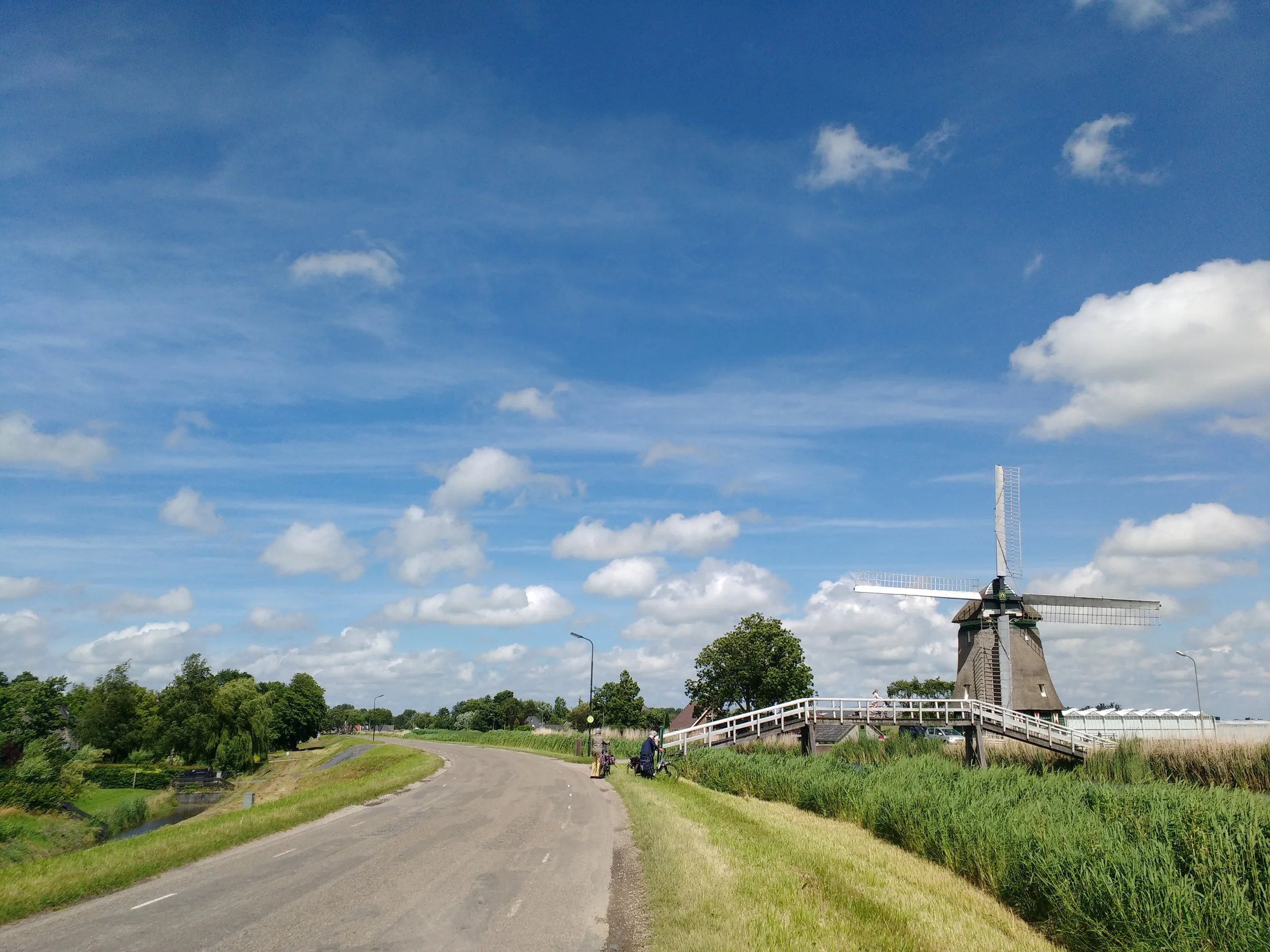 Het landschap waar mijn moeder zo sportief doorheen kan fietsen. 