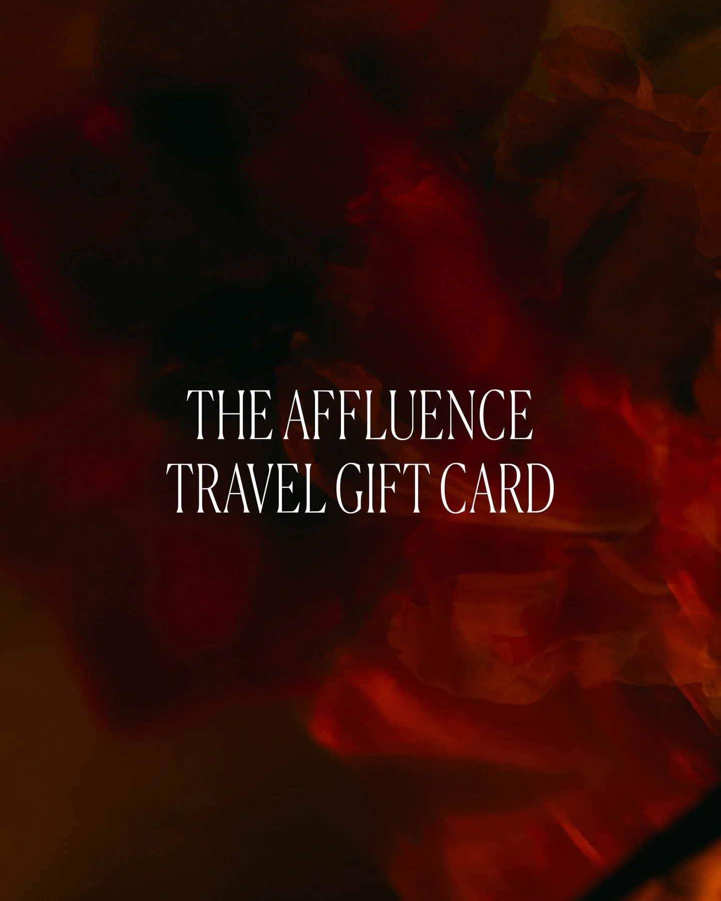 Some gifts take ten minutes to choose. Others take a conversation.

A fortnight in Patagonia. A ryokan in Kyoto&rsquo;s Higashiyama district. A private island in the Seychelles before the season shifts.

The Affluence gift card. Available in any deno