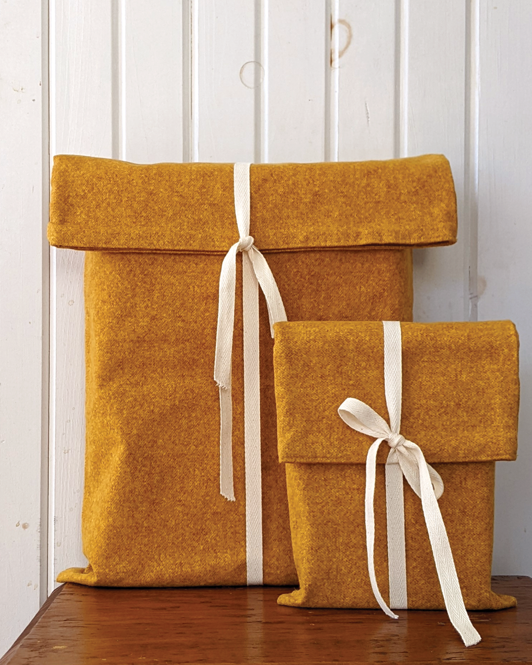 gold reusable gift bags