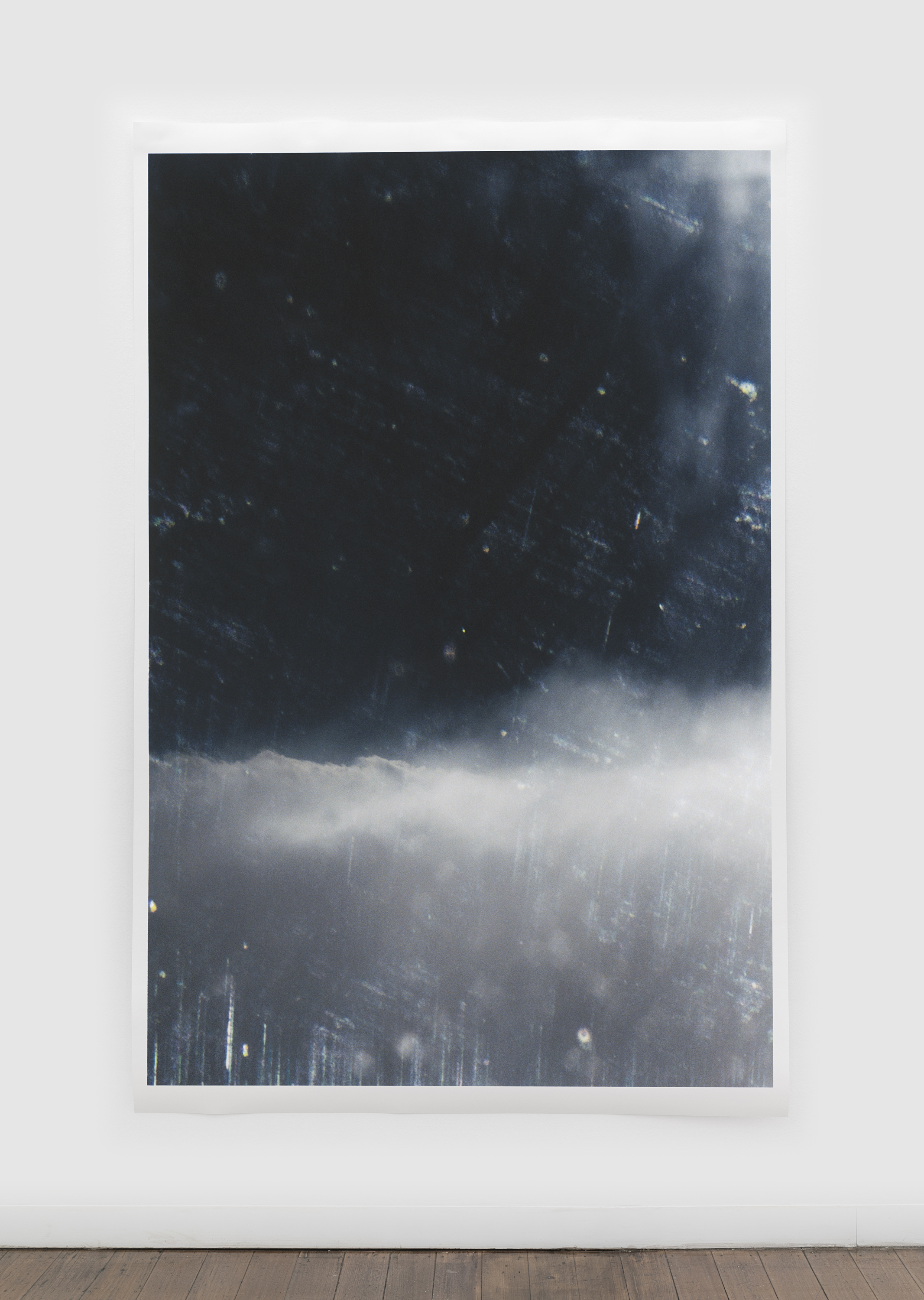   Untitled (glass, sky) , pigment print on paper, sheet: 229.6 × 150.5 cm (90 3/8 × 59 1/4 in), framed: 240.5 × 160.9 cm (94 6/8 × 63 3/8 in), 2019  Installation view of “the sacredness of something” at Arc One Gallery, Melbourne (2019) 