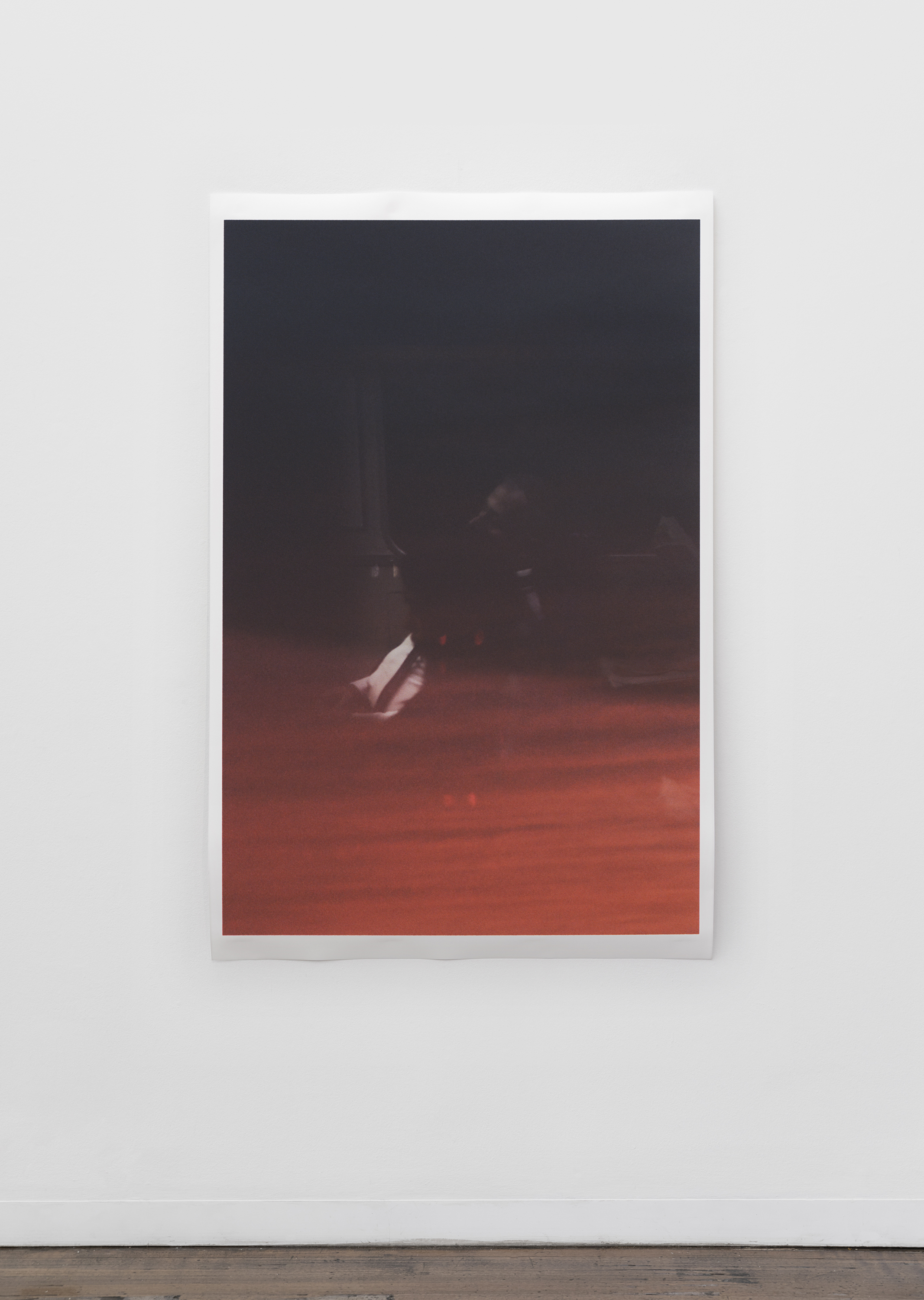   Untitled (figure, glass, sky) , pigment print on paper, sheet: 168 × 110 cm (66 1/8 × 43 1/4 in), framed: 178.9 × 120.2 cm (70 1/2 × 47 3/8 in), 2019  Installation view of “the sacredness of something” at Arc One Gallery, Melbourne (2019) 