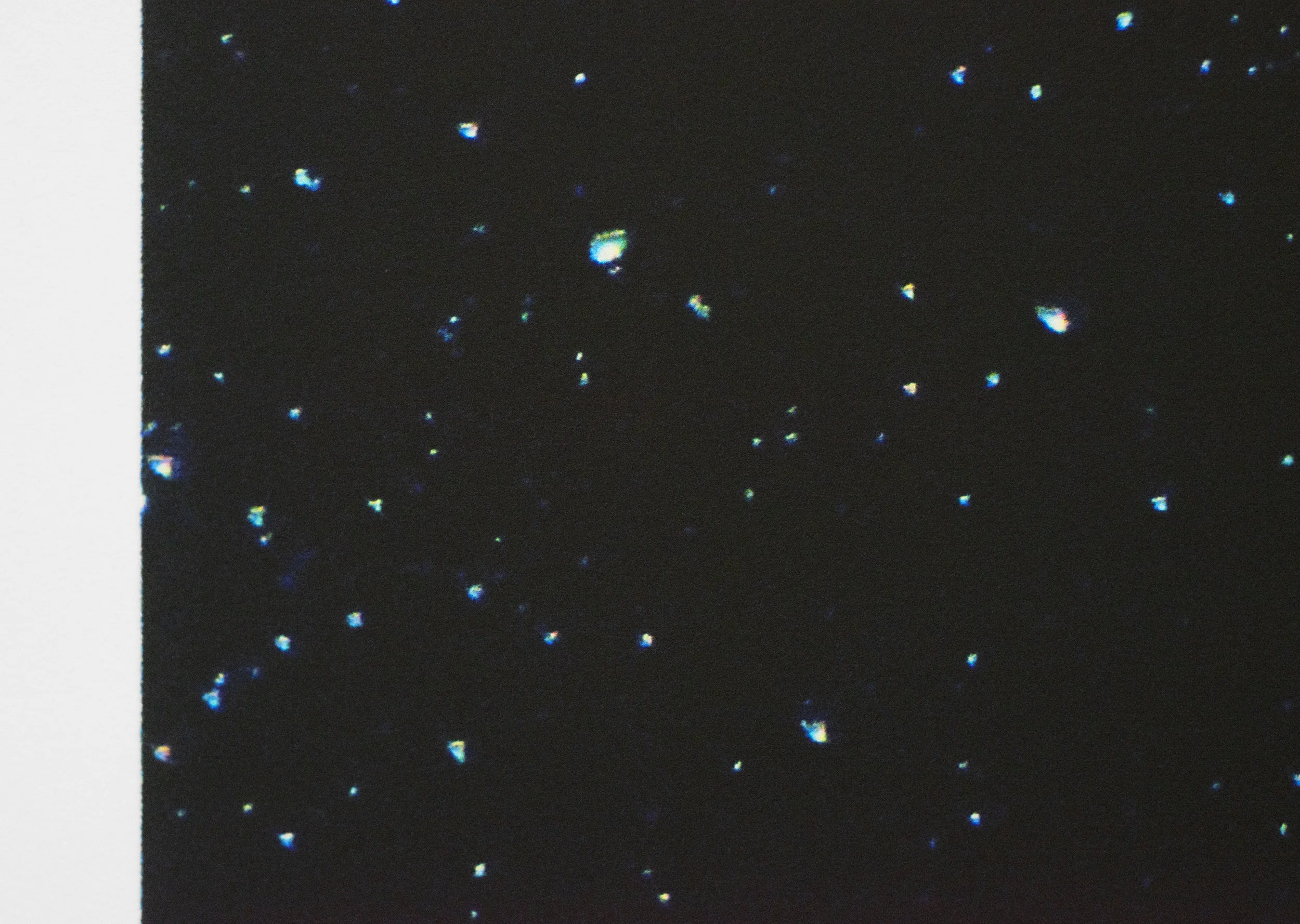 Untitled (navigation lights, stars / 13 seconds) (detail), pigment print on paper, sheet: 229.6 × 150.5 cm (90 3/8 × 59 1/4 in), framed: 240.5 × 160.9 cm (94 6/8 × 63 3/8 in), 2019