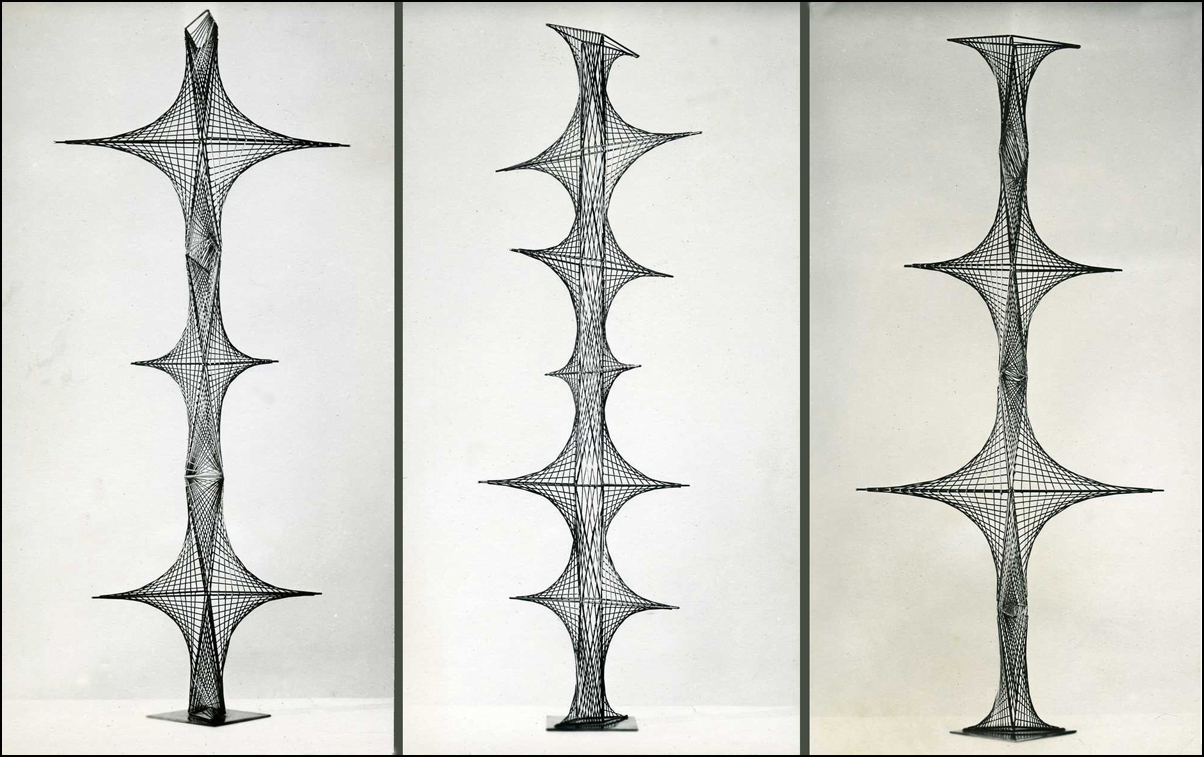 CONCHOIDAL, 3 views, steel, 46 inches 1952.jpg