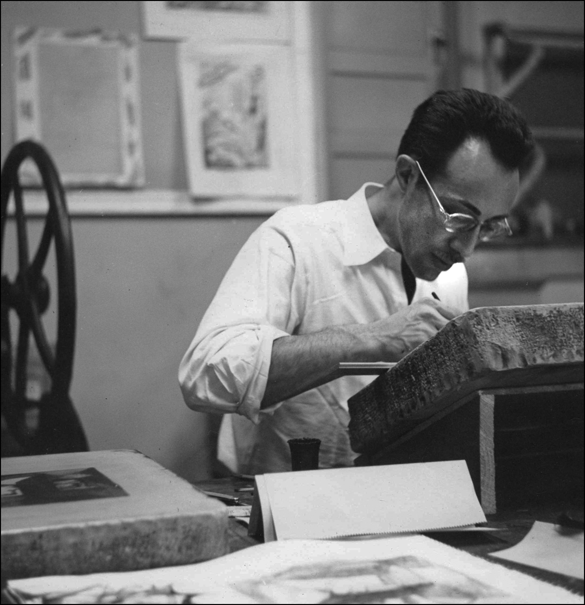 Working on a Lithographic Stone - 1950