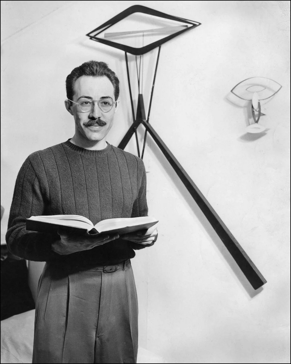 With Kinetic Sculpture, Bradley University, Illinois - 1948