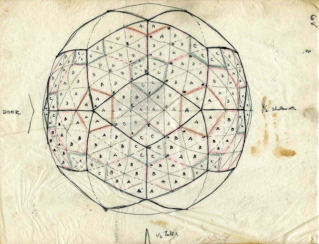 Diagram for dome in Hadley, NY 1953