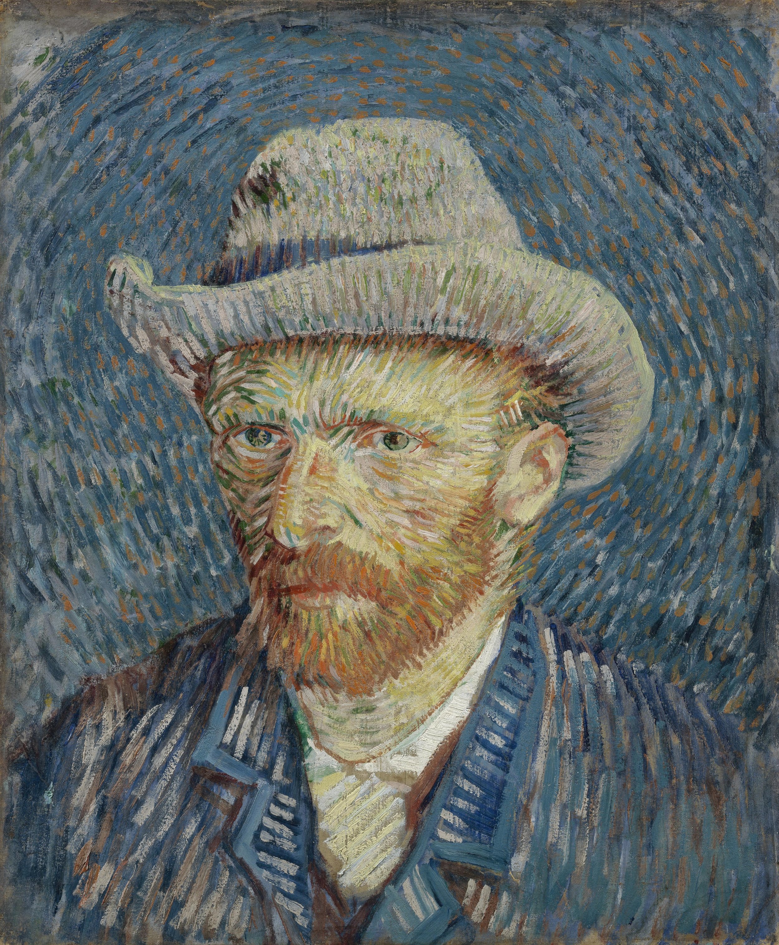 Self-Portrait with Grey Felt Hat - Vincent van Gogh, 1887