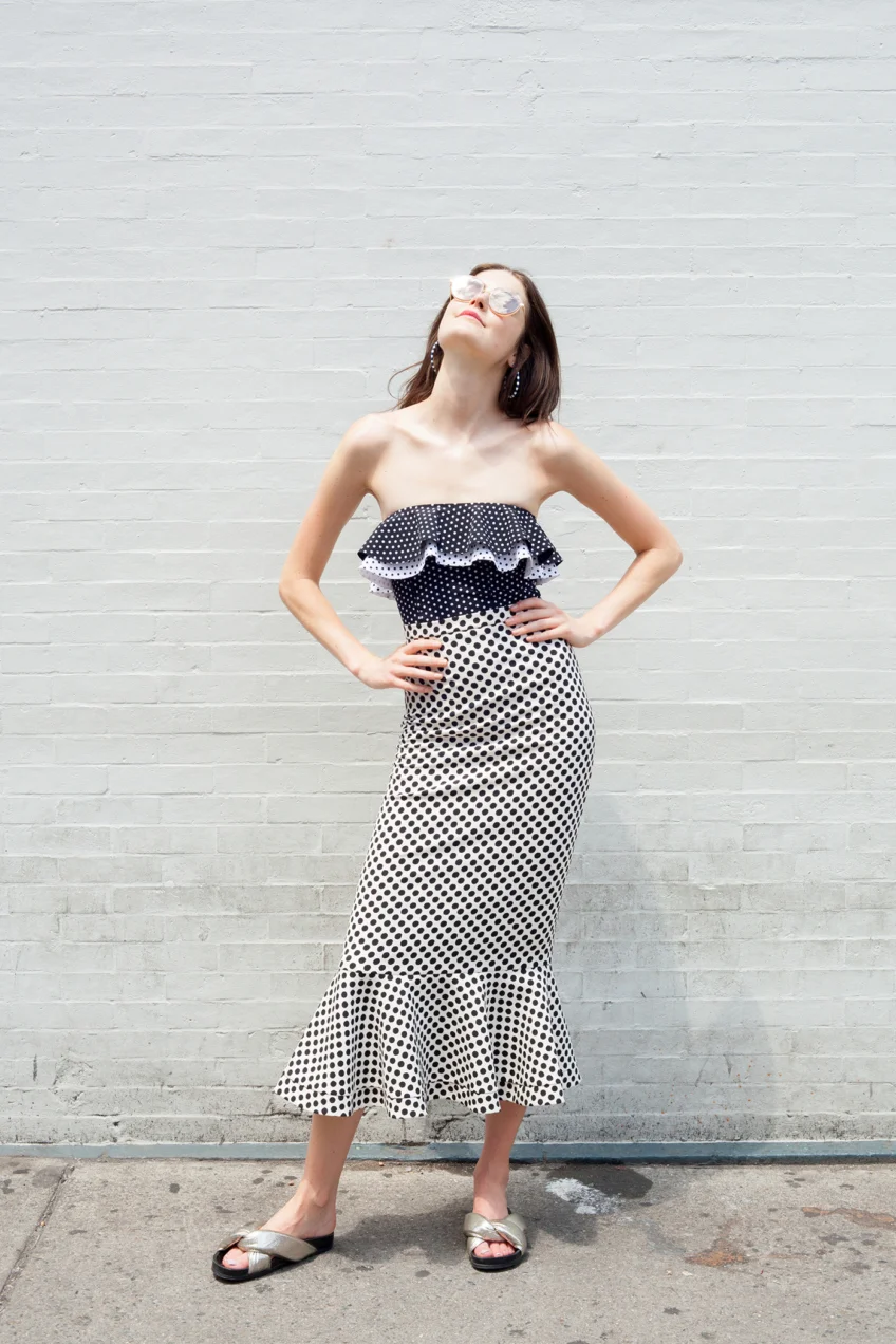 Sabi ne ruffled swimsuit by Lisa Marie Fernandez - $450 (curtesy of manrepeller.com)