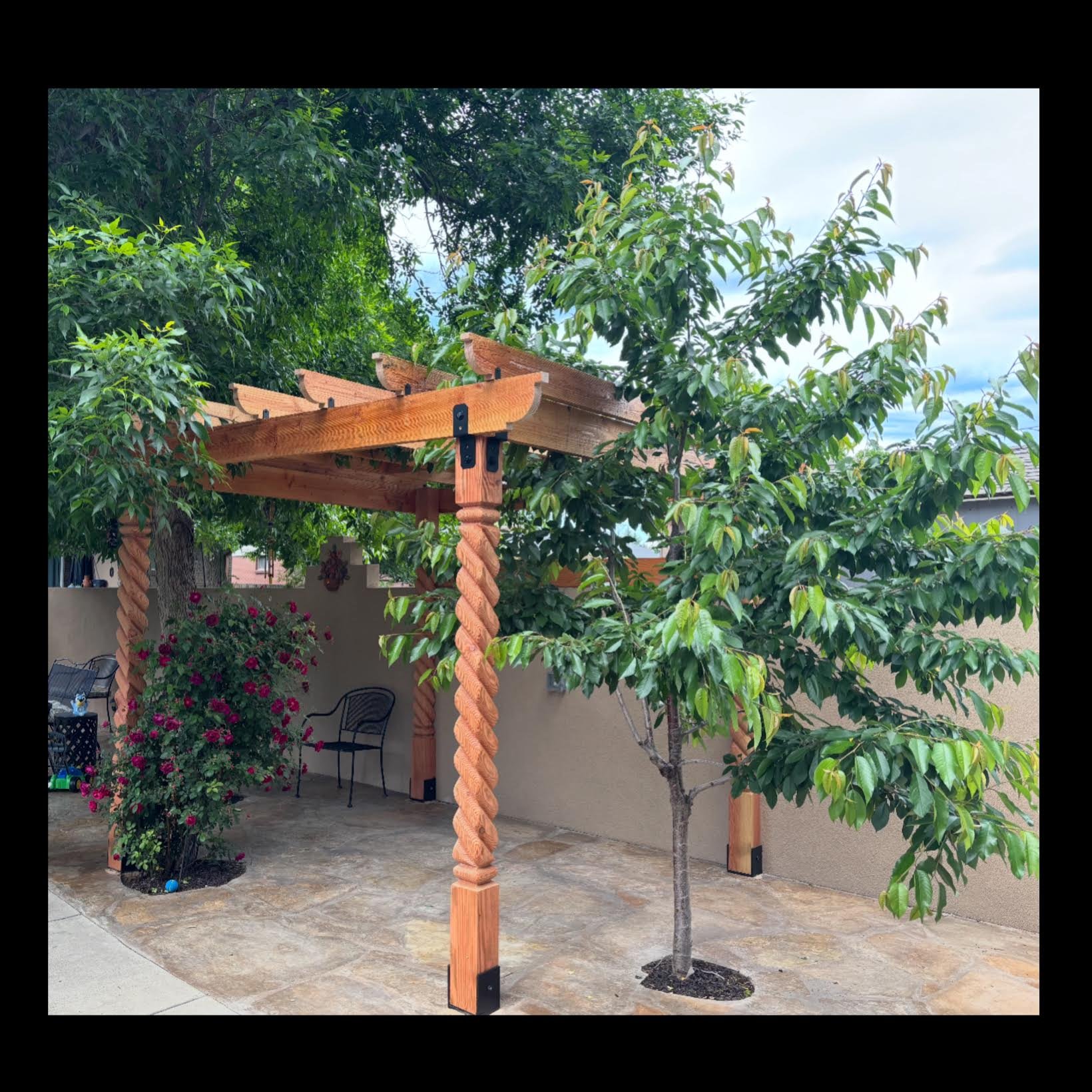 Triple Sq. Kiln Dried Pergola
