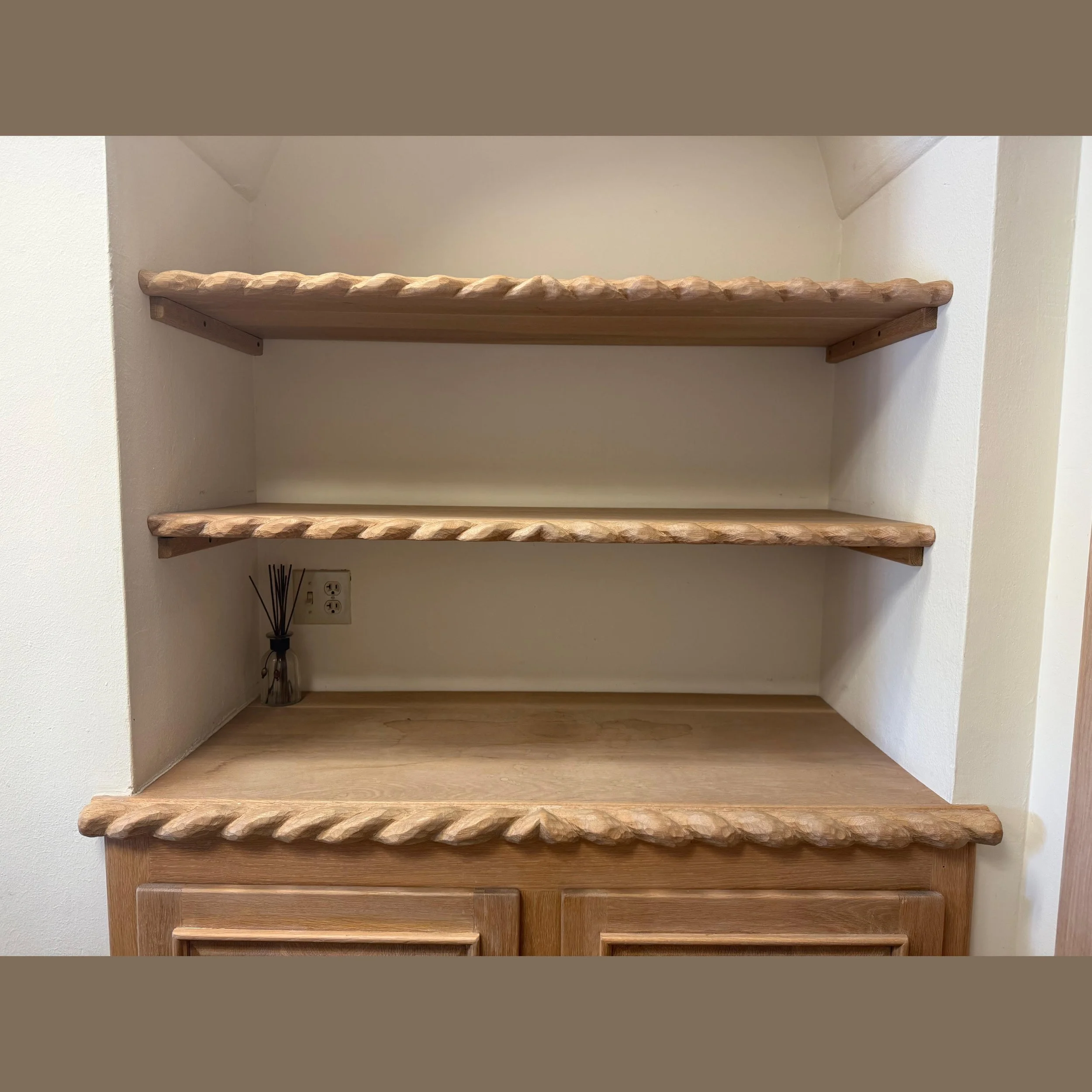 Roped Carved Shelving &amp; Counter Tops