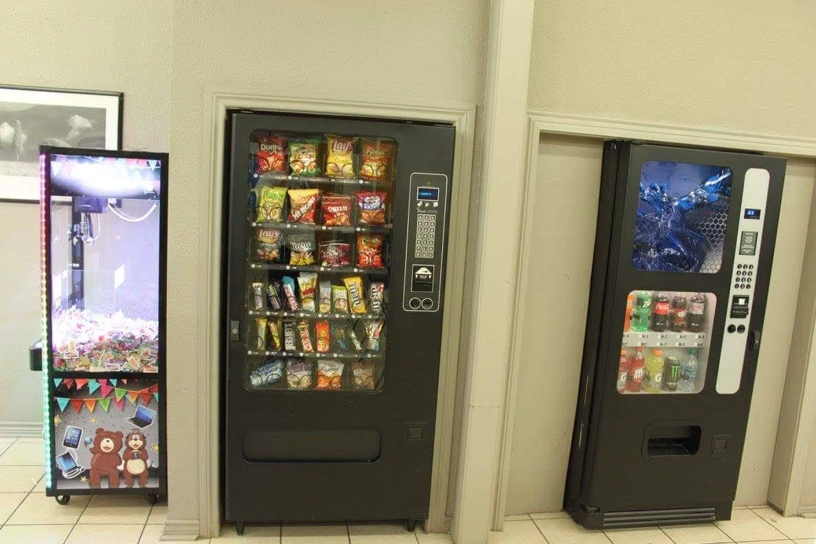Regularly stocked vending machines
