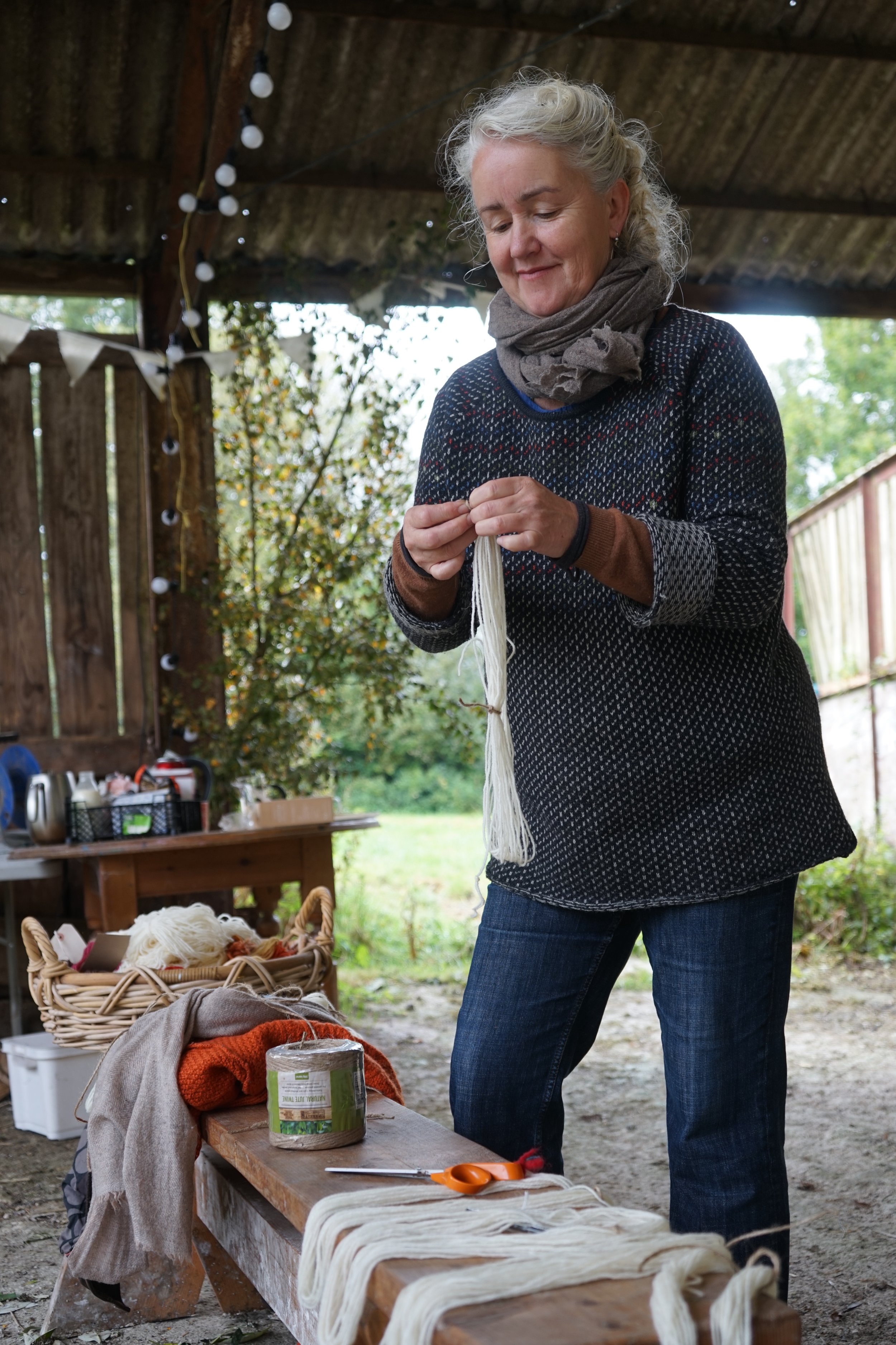 Copy of Sarah making skeins