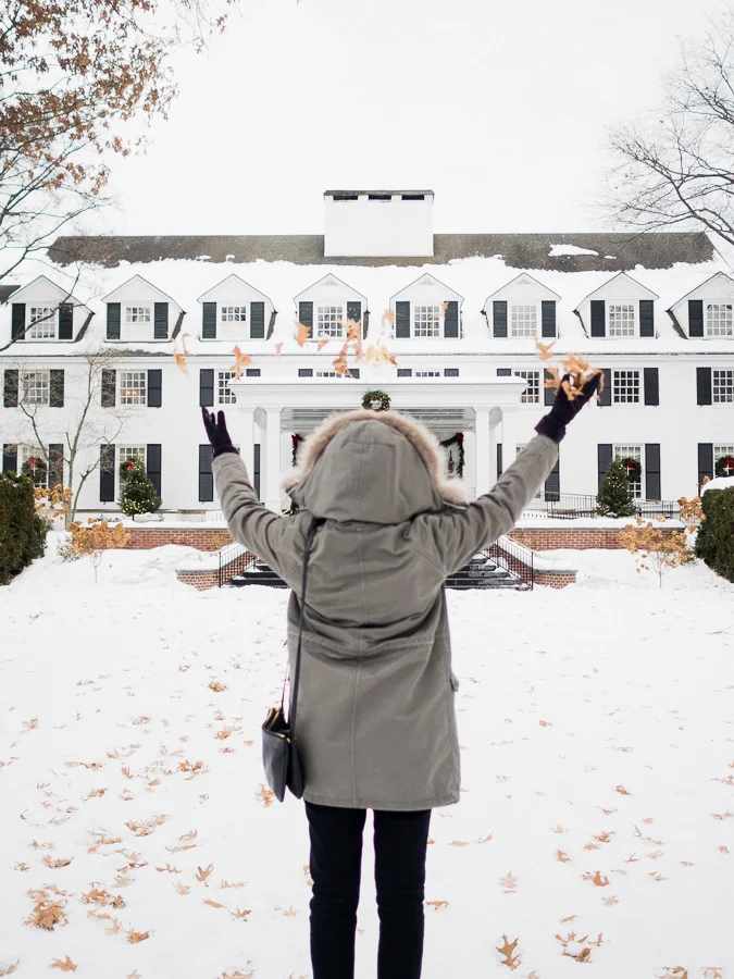 Chikae O.H. throwing leaves in Vermont-1.jpg