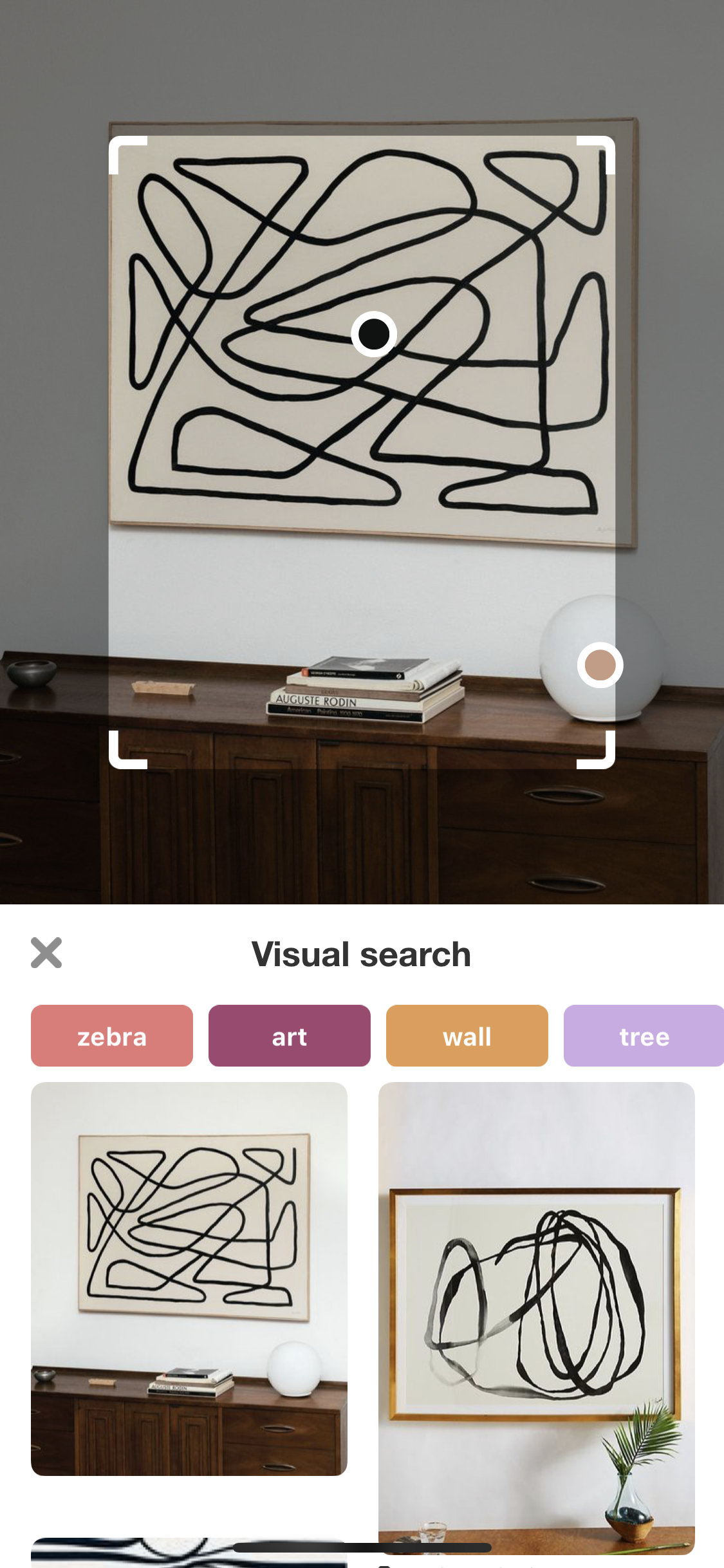 Screenshot of Benjamin Ewing Pin using the Pinterest Image Search Tool to highlight an aspect of the Pin