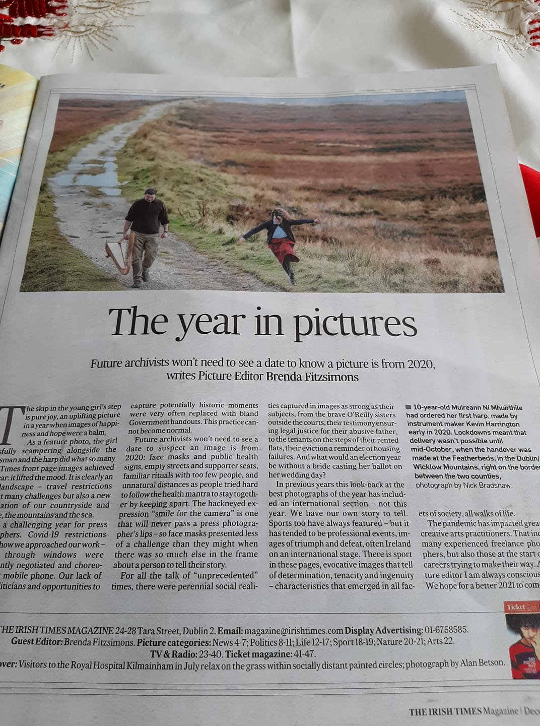 Feature in the Irish Times Magazine
