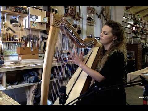 Claire O'Donnell called around to the workshop to record a tune on the latest Harrington Harp for National Harp Day 2020