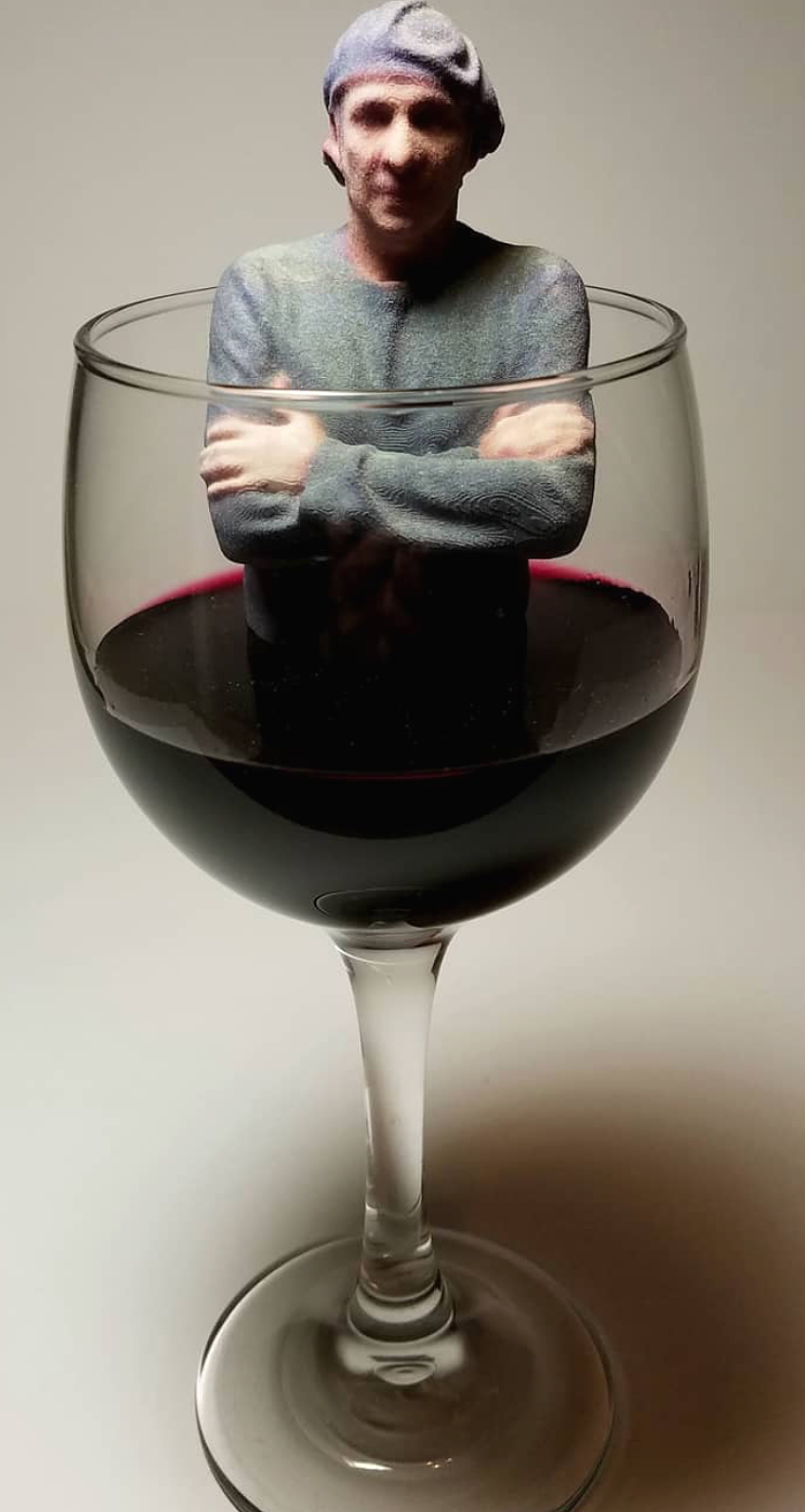 Self -Portrait with Red Wine