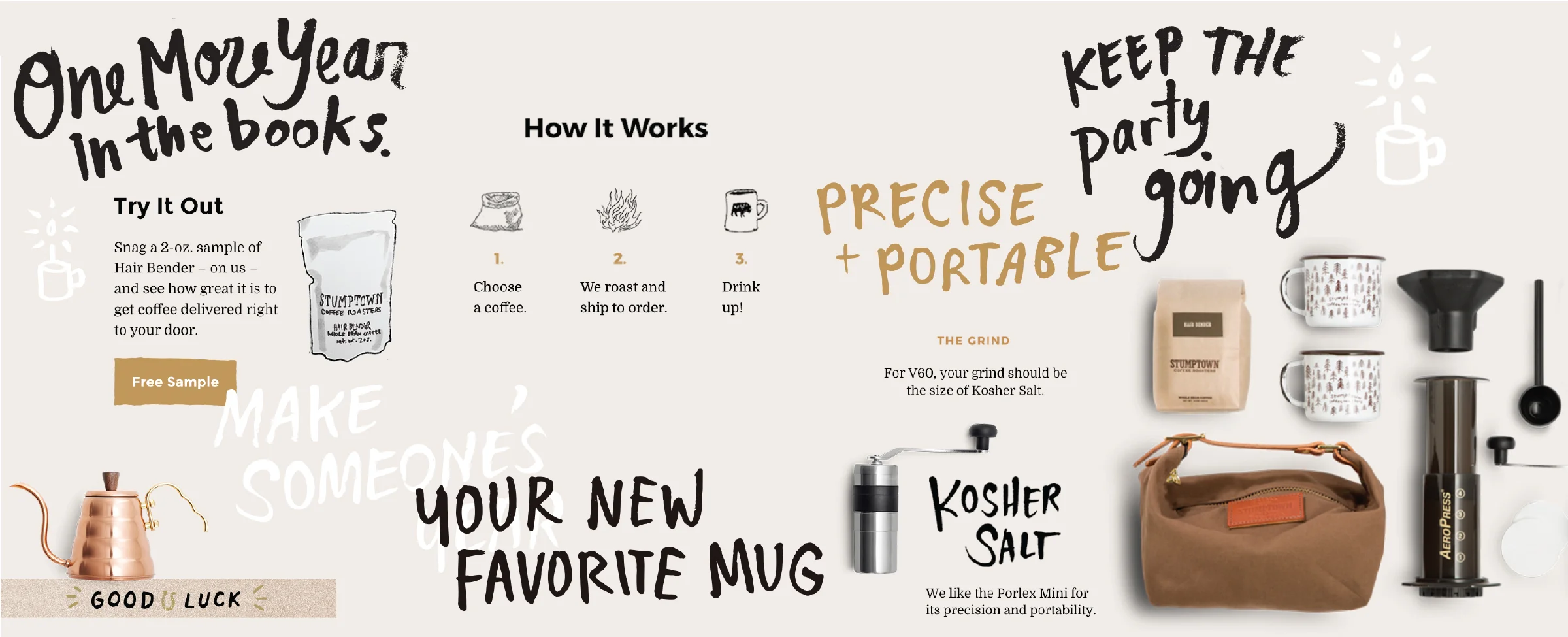 Design elements used in the email series