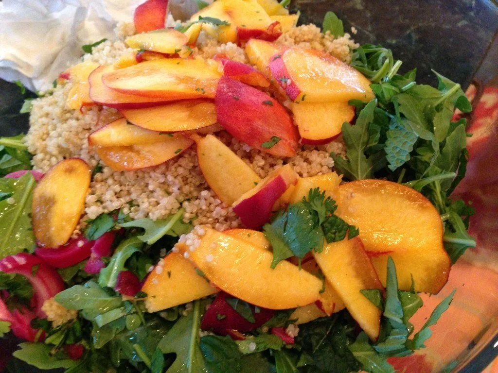 Quinoa Salad with Cool Peaches