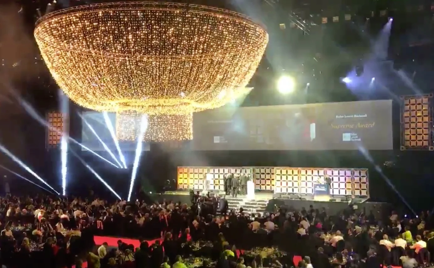 Spark Arena | gigantic fairy light chandelier