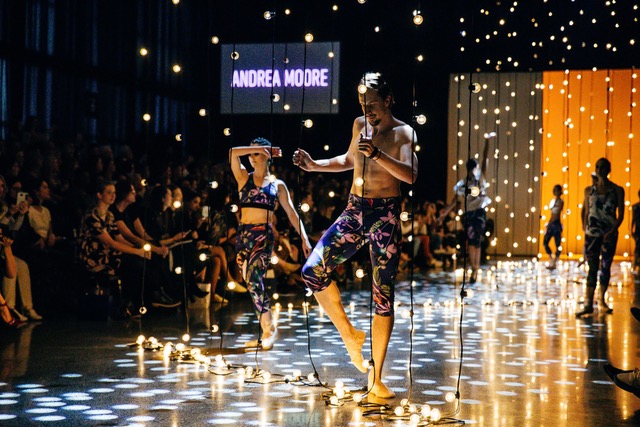 nz fashion week | festoons spilling down on catwalk