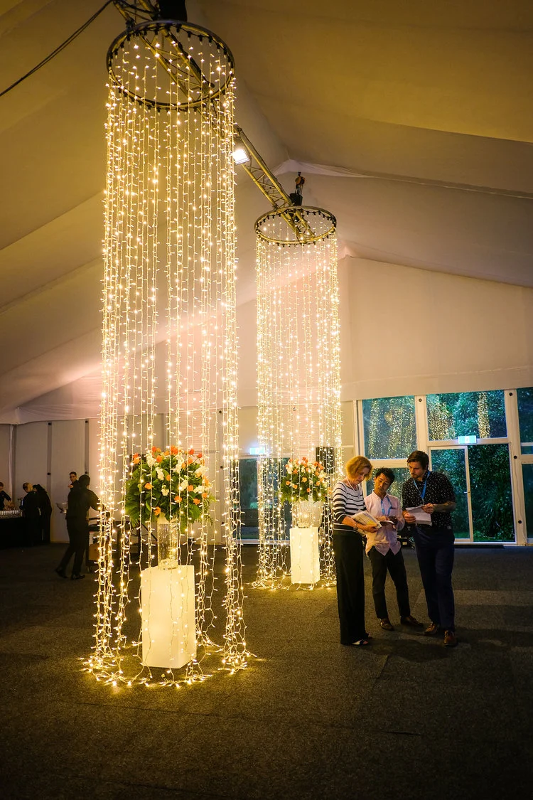 bespoke fairy light chandeliers 1400mm wide x 6m drop *install only POA