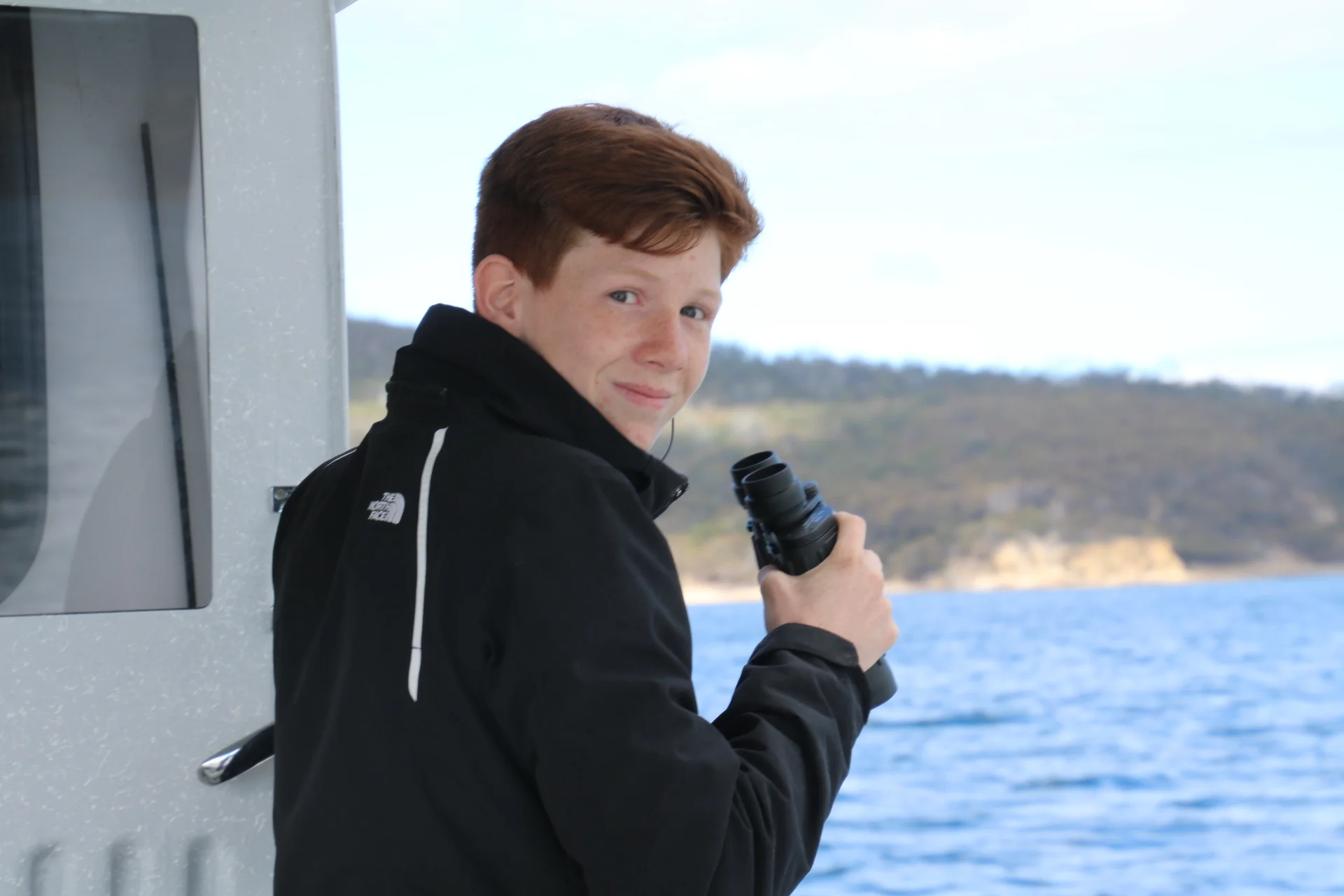 Our qualified deckhand Seb, also our youngest son.