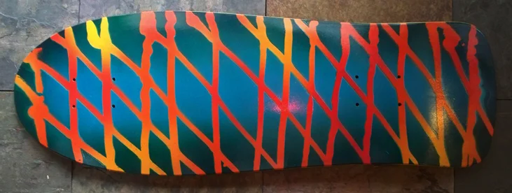 Customize a skateboard with liquid resist