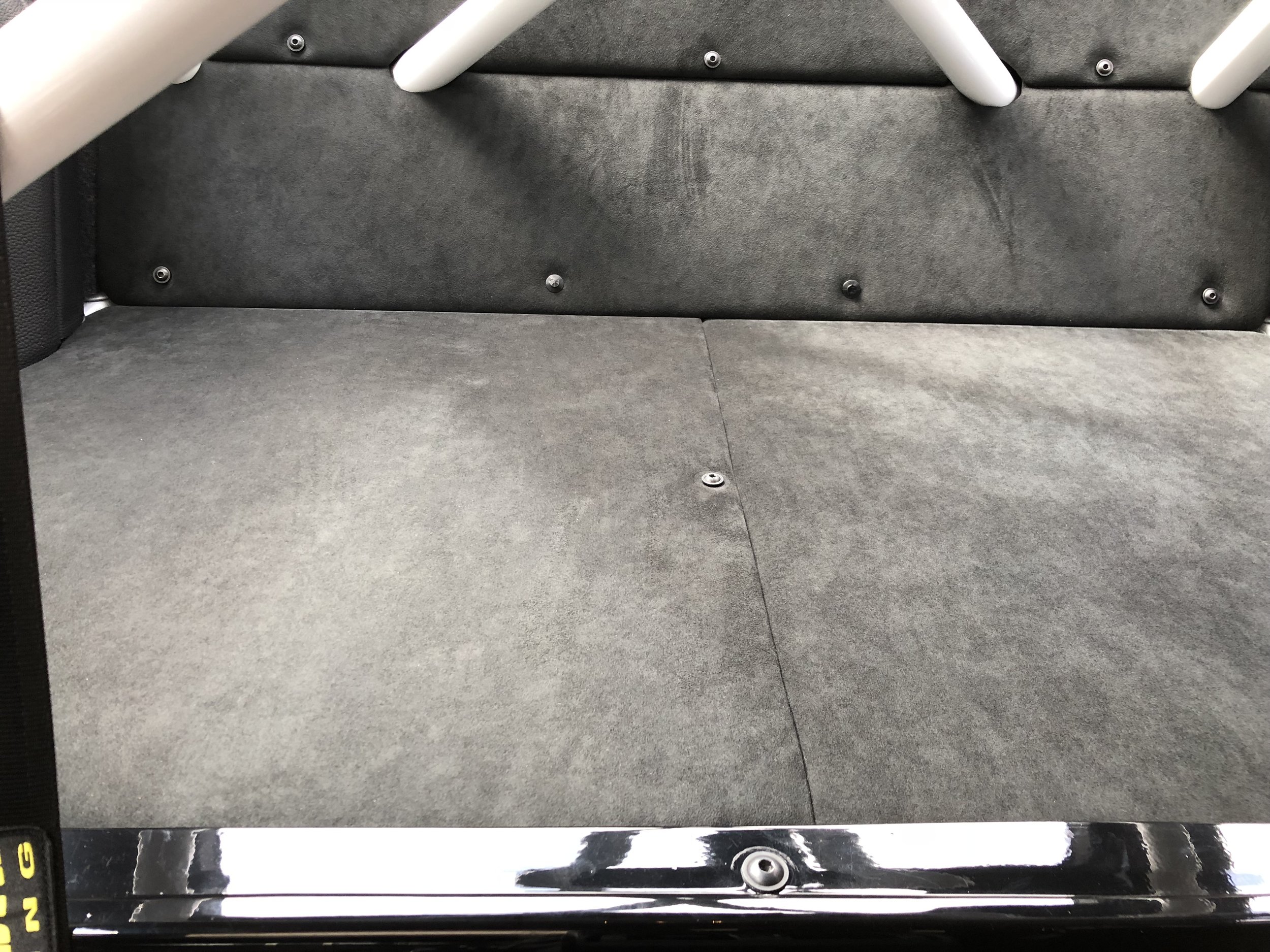 Rear seat delete with Alcantara