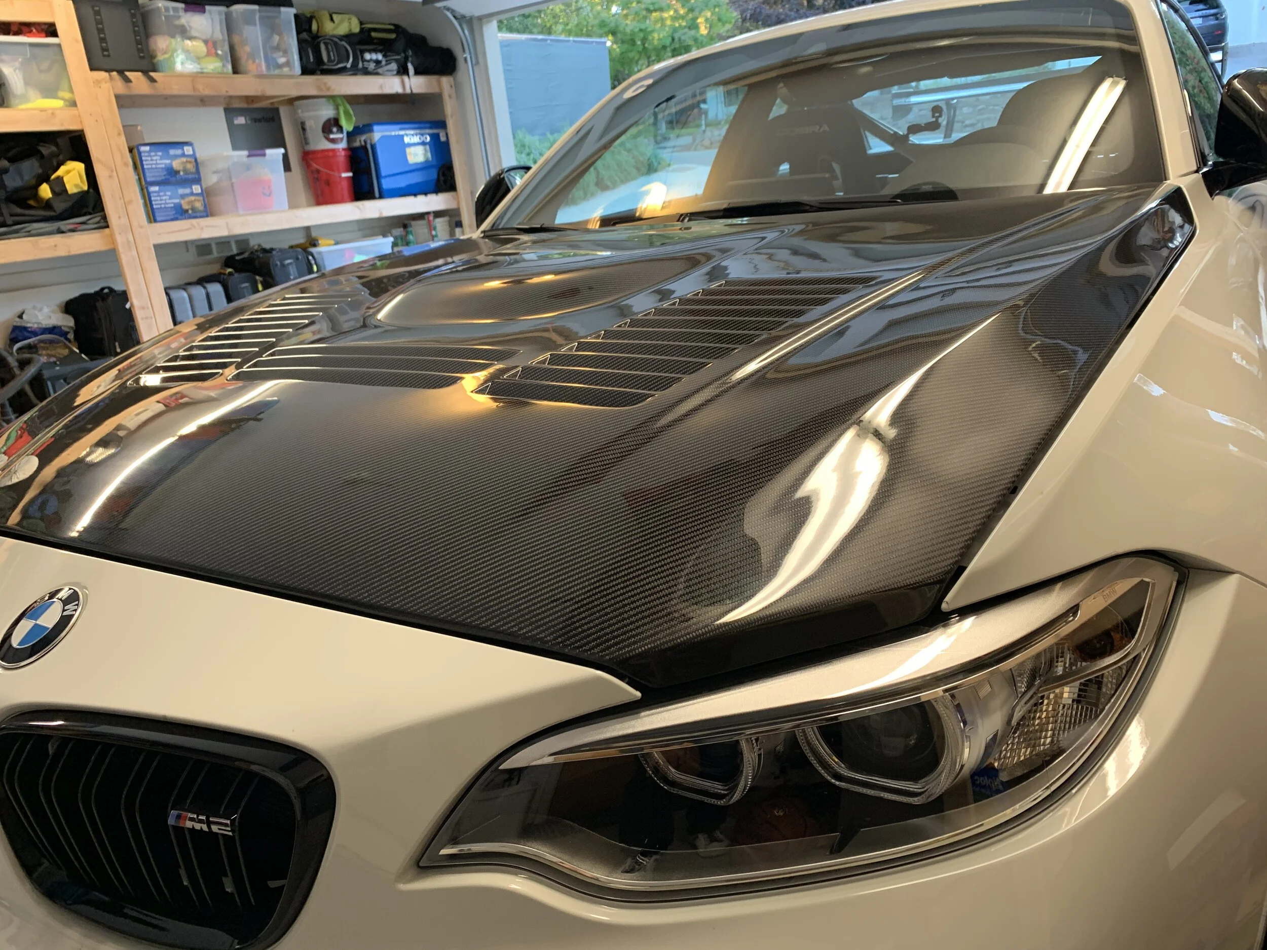 BMW M2 Build Carbon Fiber Vented Hood — Silicon Valley Motor Club