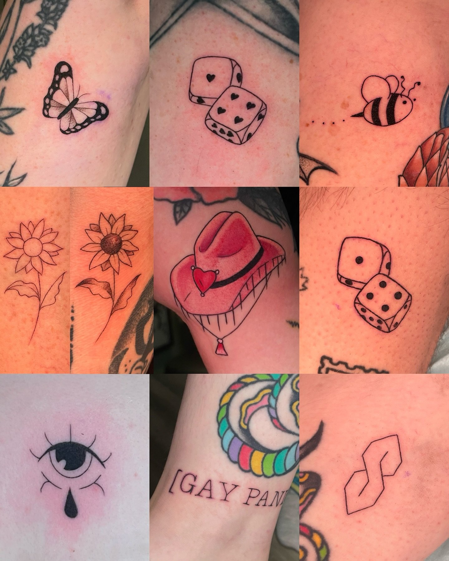 We did the thing!! 🎉🫶🏳️&zwj;🌈 Me and the Sapphire Squad did almost 30 tats, and raised $3,141.00 for @bravespacealliance !! It was a fun, chill day and I couldn&rsquo;t be more beaming at the overwhelming support from my studio, client&rsquo;s, f
