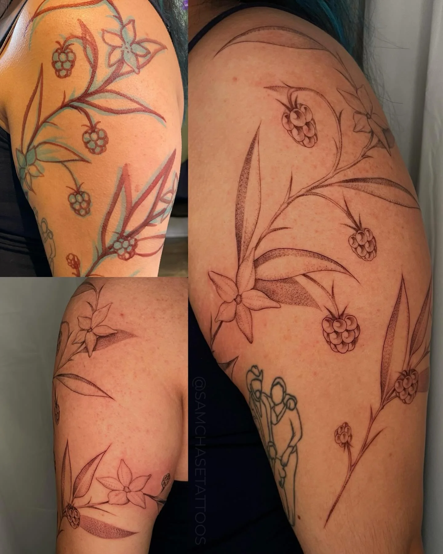 A sweet and dainty freehand wrapping berry vine for this lovely first time client! 🫐🌿 All of these berry tattoos lately are definitely inspiring my garden for this summer 💕
.
.
.
#naturetattoo #finelinetattoo #ladytattooers #chicagotattooartist #f