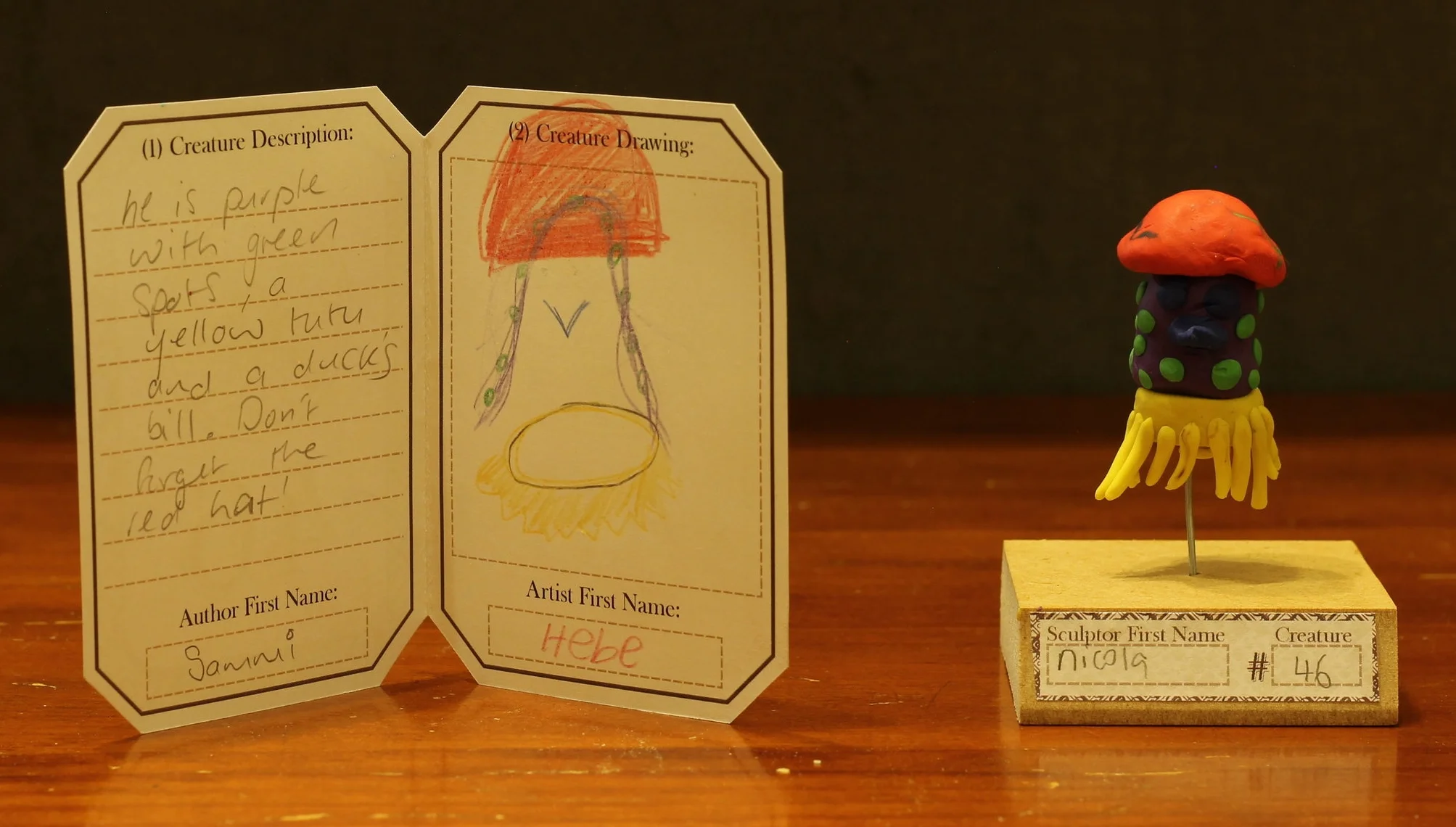 Example Creature: CC46. Author = Sammi, Artist = Hebe, Sculptor = Nicola