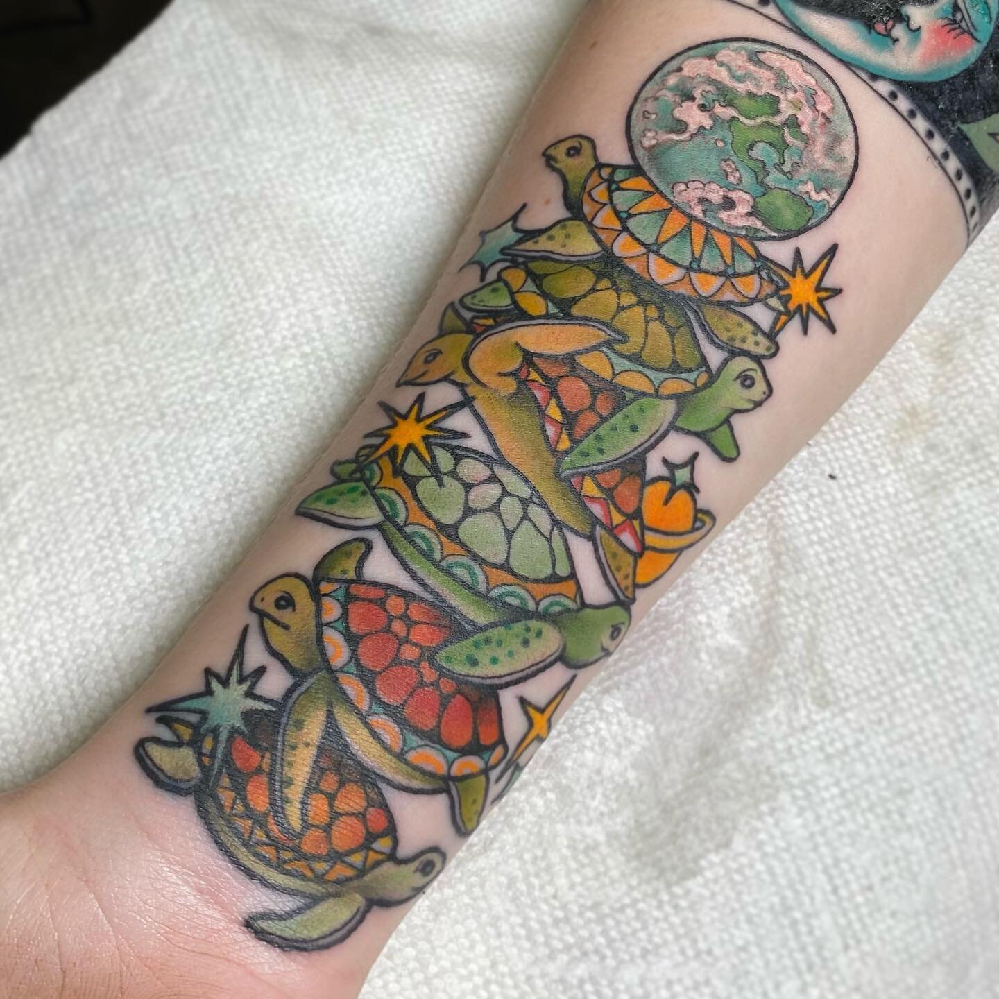 Turtles all the way down By bostontatto in Oaxaca Mexico  rtattoos