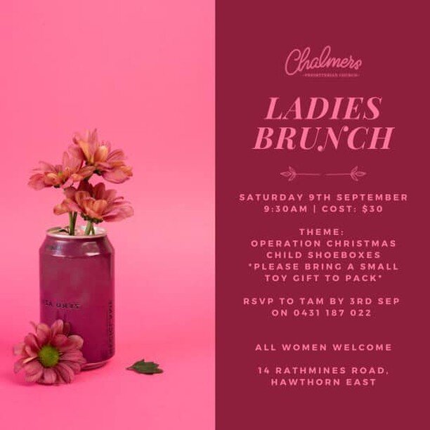 Our next Ladies event will be packing Christmas boxes for children around the world. Join us for brunch! Please bring a small toy gift to put in your box, and $30 for other items and packing.