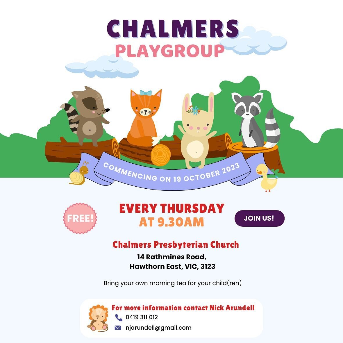 Open tomorrow at 9:30! If you&rsquo;re looking for space for your children to play, come and join us for a cuppa!