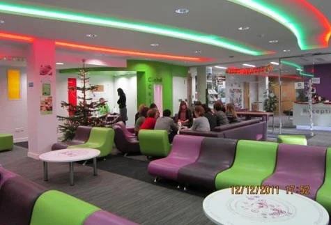 Một góc sinh hoạt tập thể của University College Dublin (ĐH Tổng hợp Dublin). Ảnh: Kim Dung