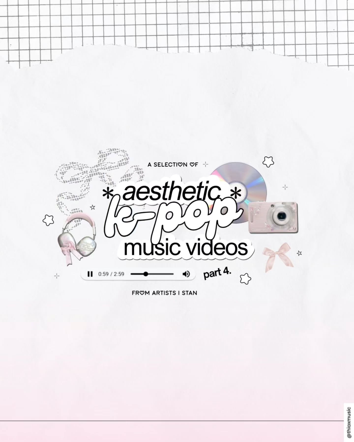 &mdash; ★💿 🎧⋆｡ &deg;⋆ the last of the 4-part series. thanks for 𝘵𝘶𝘯𝘪𝘯𝘨 in 🙈

1. flying kiss - nct dream (somehow I missed this mv &amp; entire comeback era?! it's so pretty &amp; dreamy~)

2. forever only - jaehyun (the guitar, sunset, night