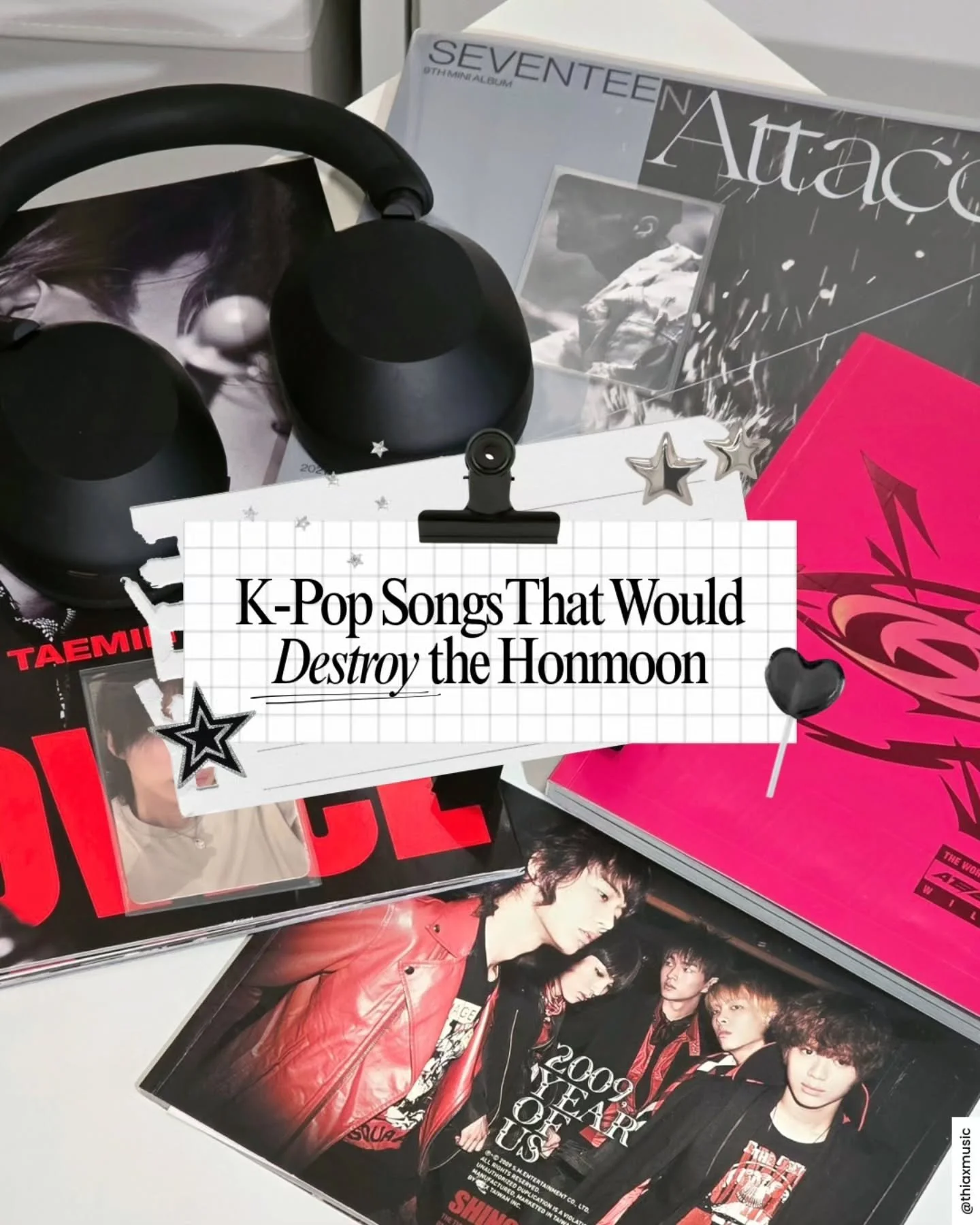 &mdash; ★ k-pop songs that would 🔥 𝘿𝙀𝙎𝙏𝙍𝙊𝙔 🔥 the honmoon

the vibe: dark, sensual, powerful, hungry, makes you lose your mind &amp; consumes your entire being

the palette: red &amp; black

💬 which songs would you add?

၊၊||၊⋆.˚✮🎧✮˚.⋆၊၊||၊